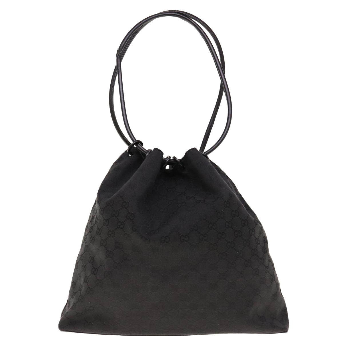 GUCCI GG Canvas Shoulder Bag Black 90640  64772