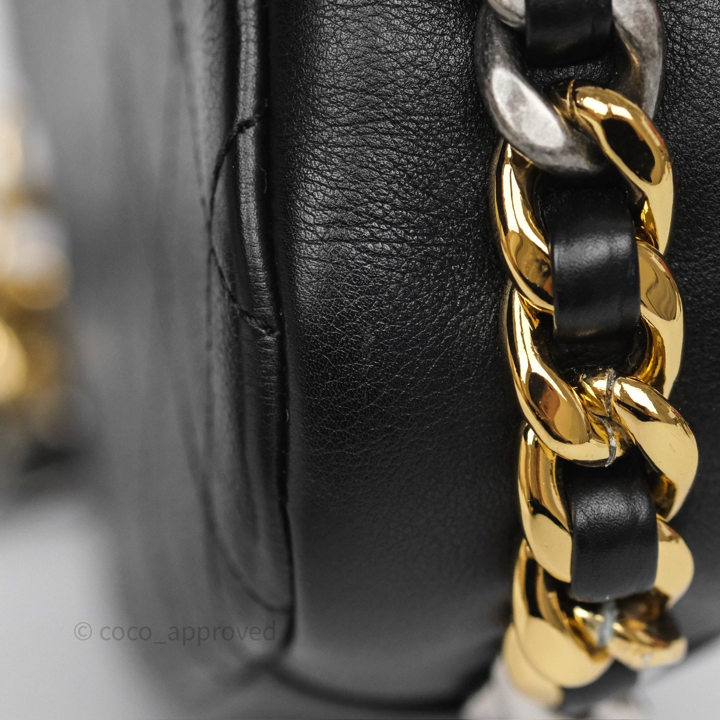 Chanel Small Precious Union Flap Black Calfskin Gold & Silver Hardware