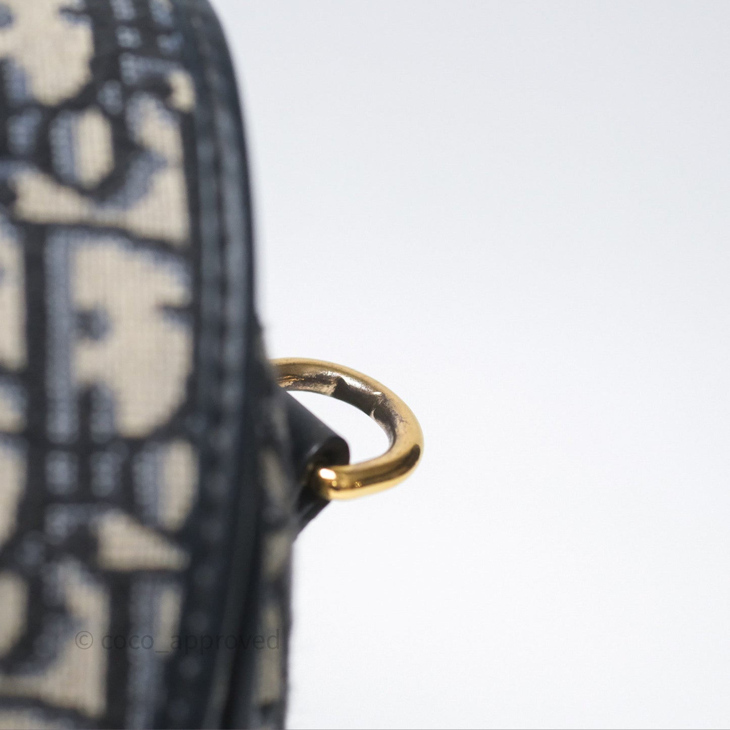 Christian Dior Medium Bobby Bag Blue Oblique Jacquard Canvas