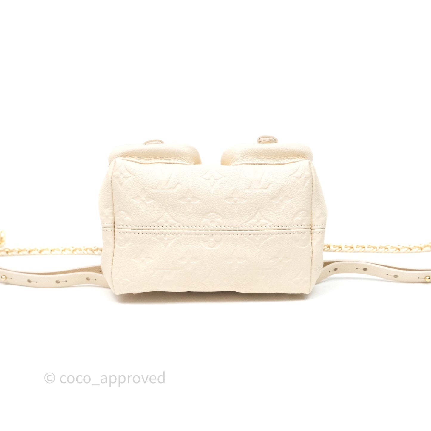 Louis Vuitton Backup Cream Monogram Empreinte Leather