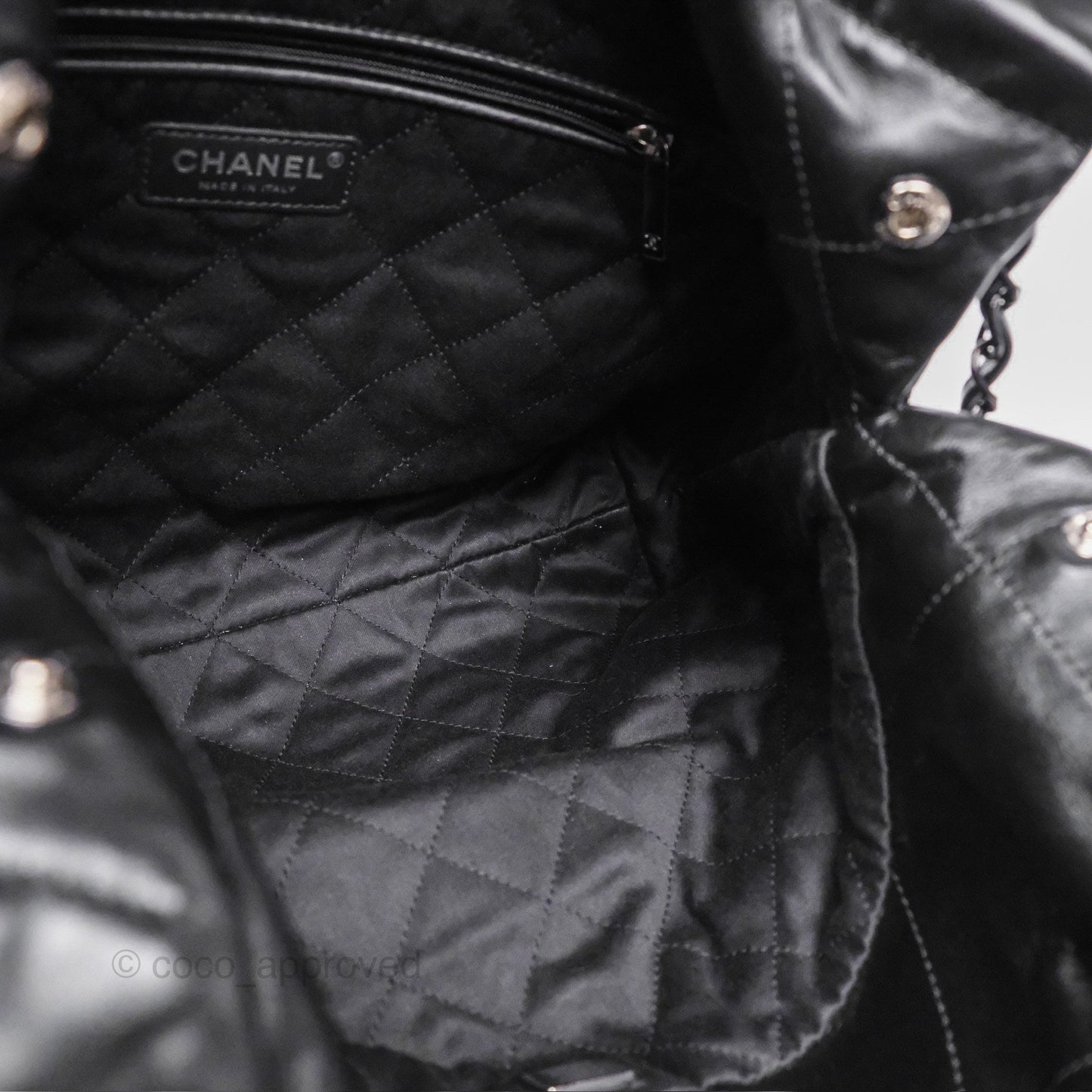Chanel 22 Small Quilted So Black Shiny Crumpled Calfskin