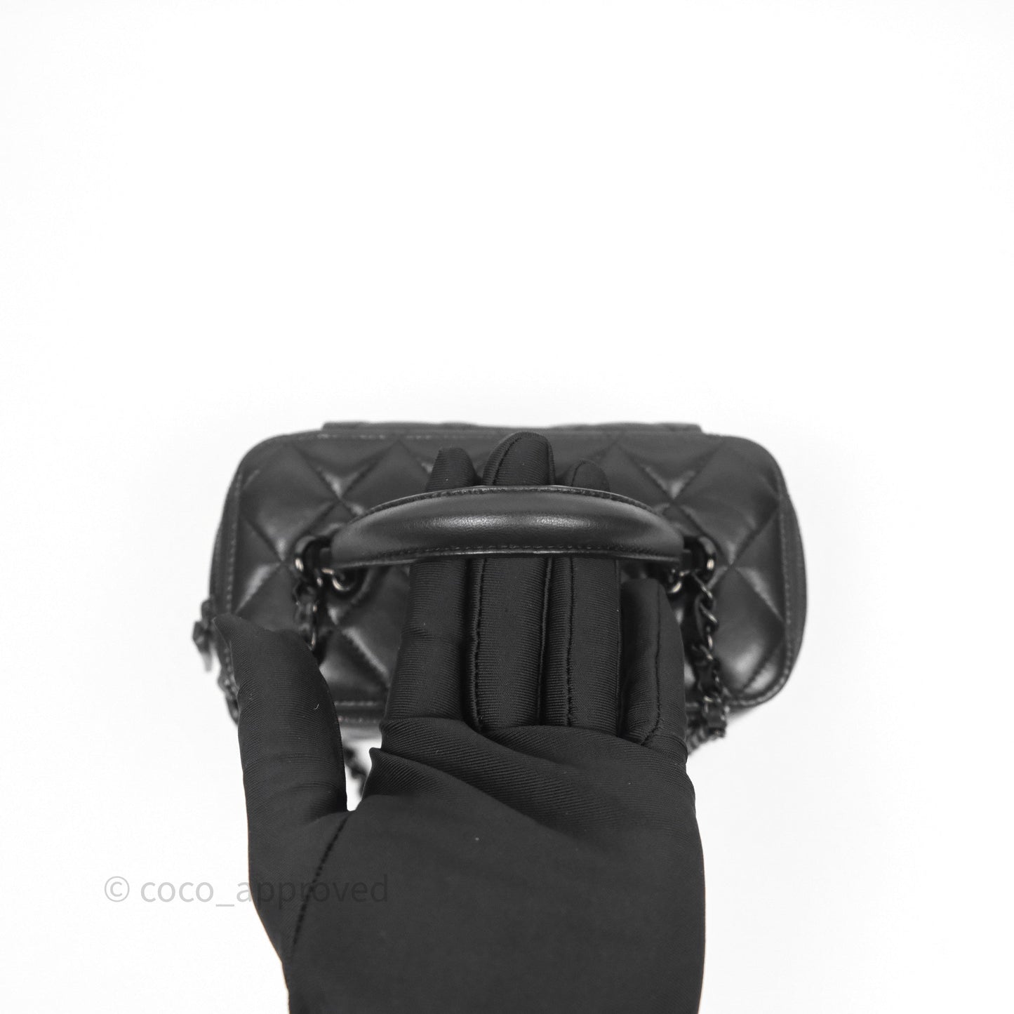 Chanel Vanity Rectangular Top Handle So Black Lambskin