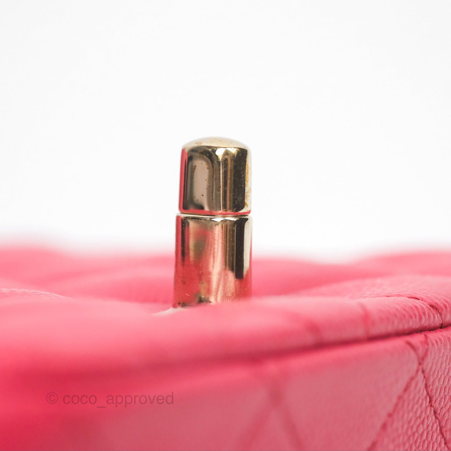Chanel Mini Square Pink Caviar Gold Hardware 17C