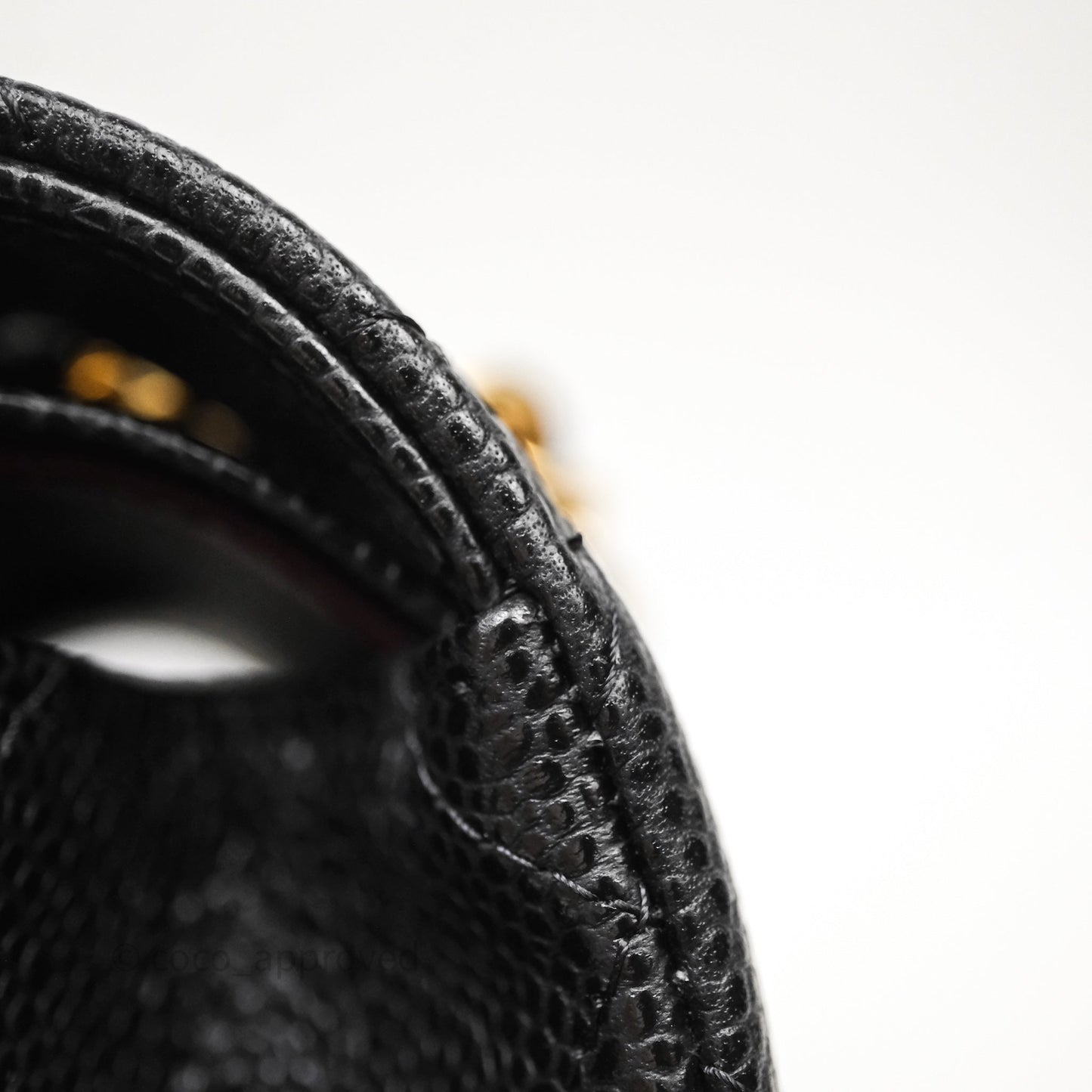 Chanel Small Classic Flap Quilted Black Caviar Gold Hardware