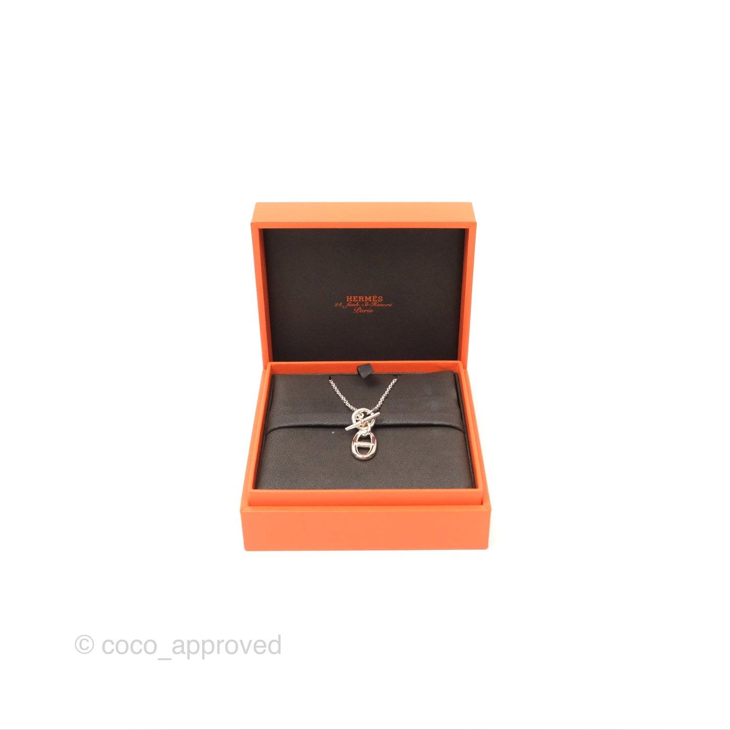 Hermès Chaine d'ancre Pendant Necklace Silver 925