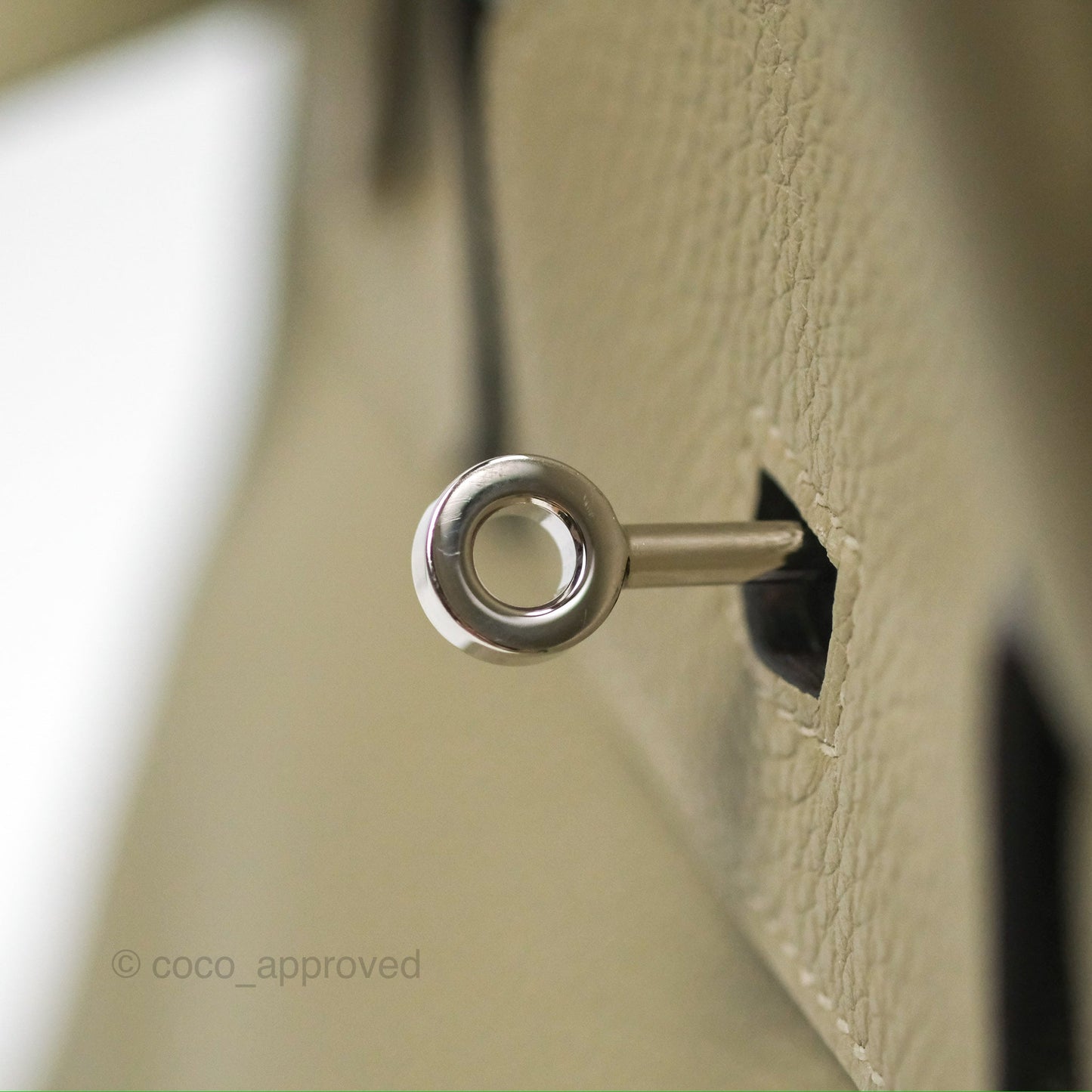 Hermès Retourne Birkin 30 Sauge Clemence Palladium Hardware