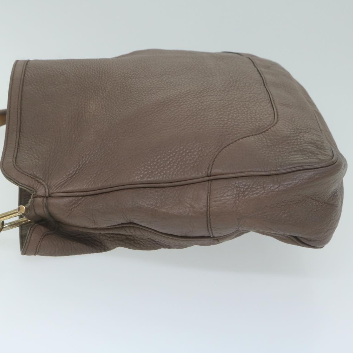 GUCCI Bamboo Shoulder Bag Leather 2way Brown  64870