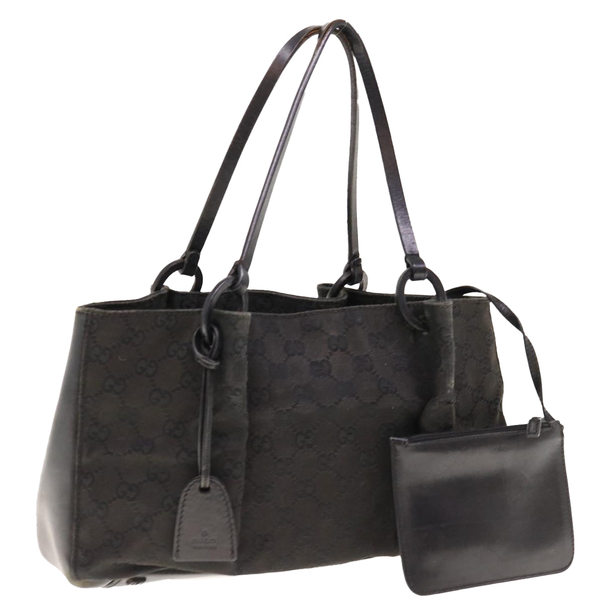 GUCCI GG Canvas Hand Bag Black  64872