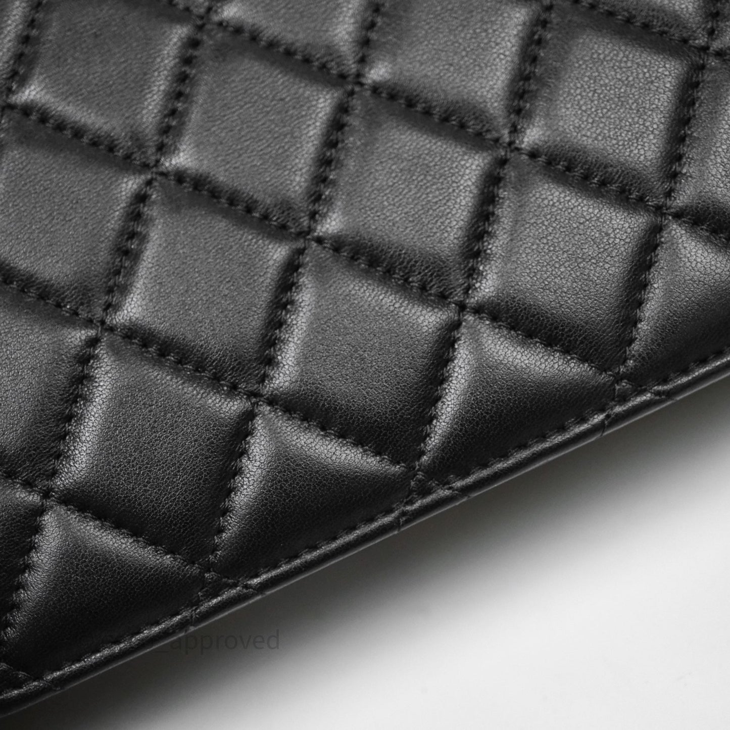 Chanel Quilted Trendy CC WOC Wallet On Chain So Black Lambskin