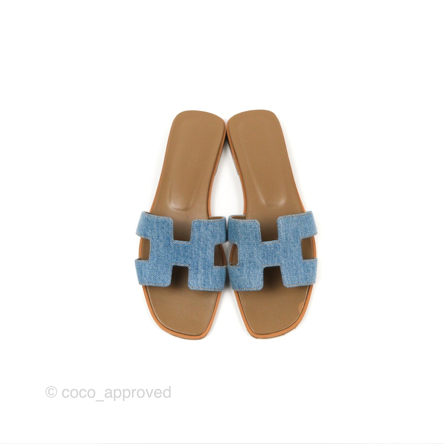 Hermès Oran Sandals Denim Size 37.5