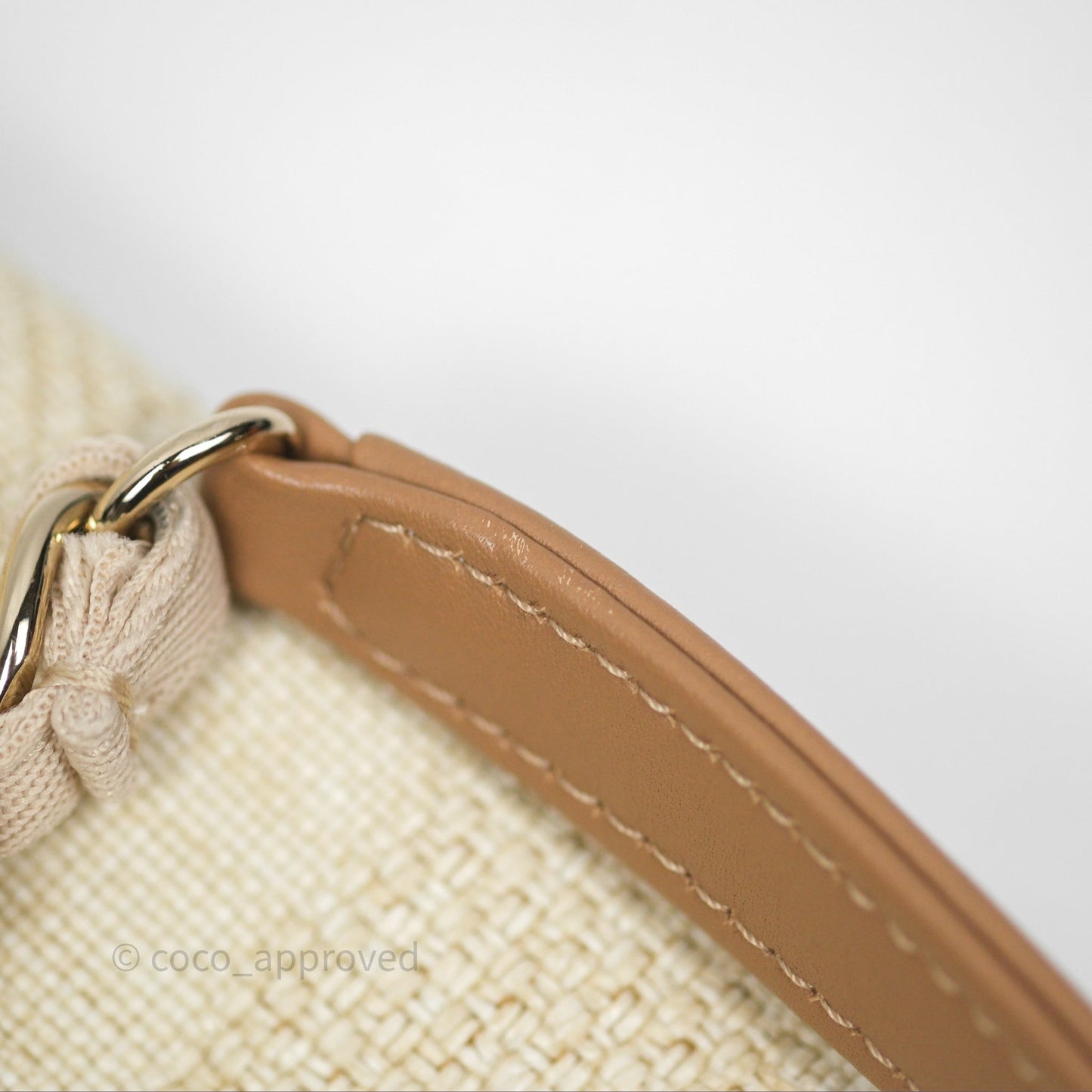 Chanel Large Deauville Beige Brown Tweed Gold Hardware