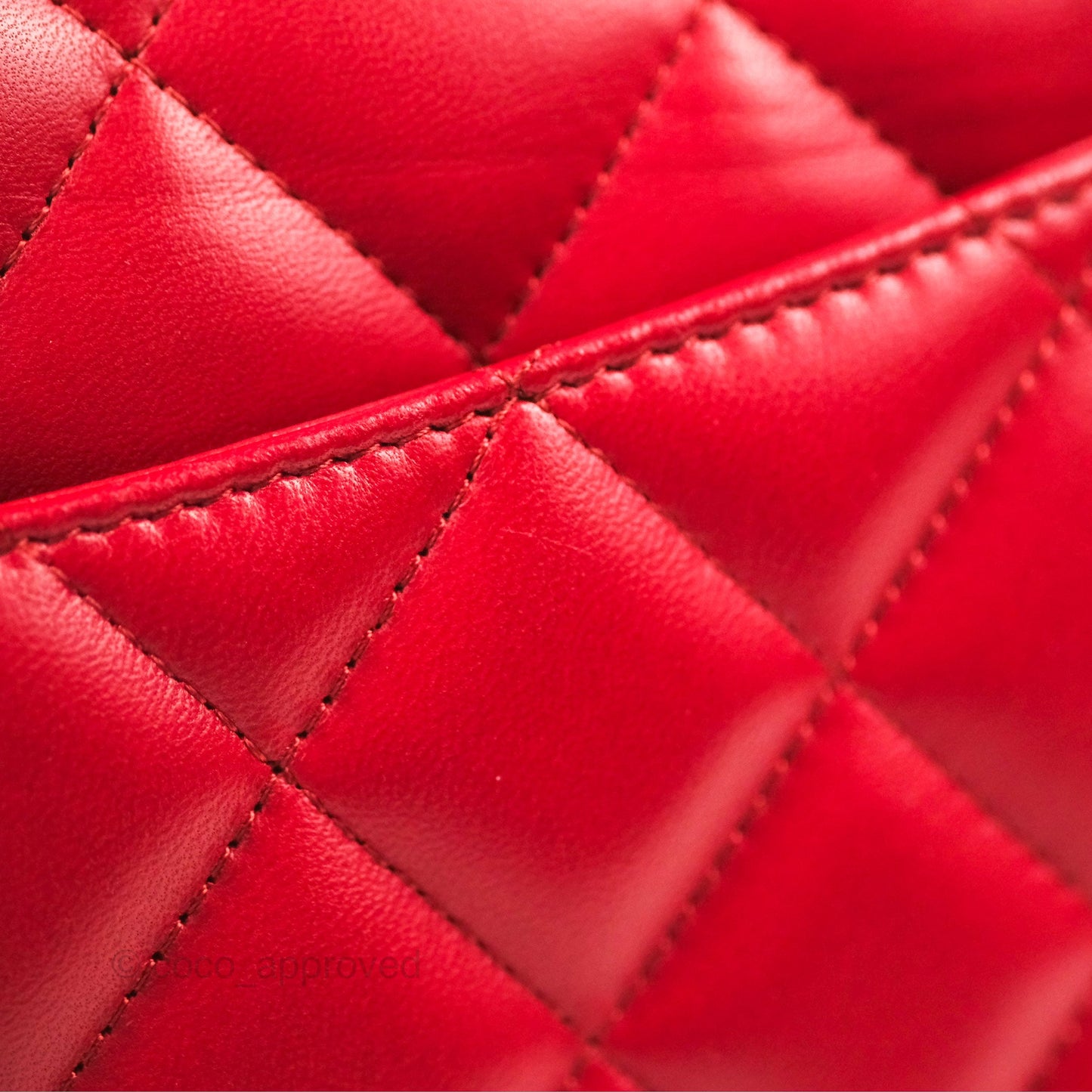 Chanel Jumbo Double Flap Red Lambskin Silver Hardware⁣⁣