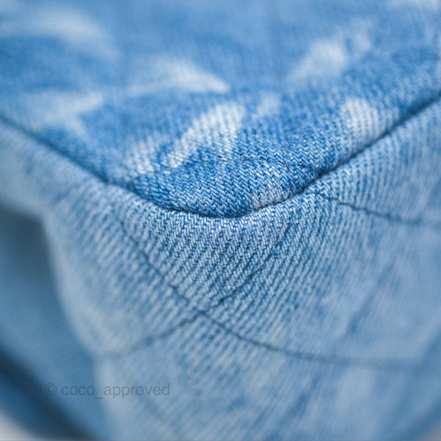 Chanel Classic M/L Medium Flap Quilted Denim Gold Hardware 19P
