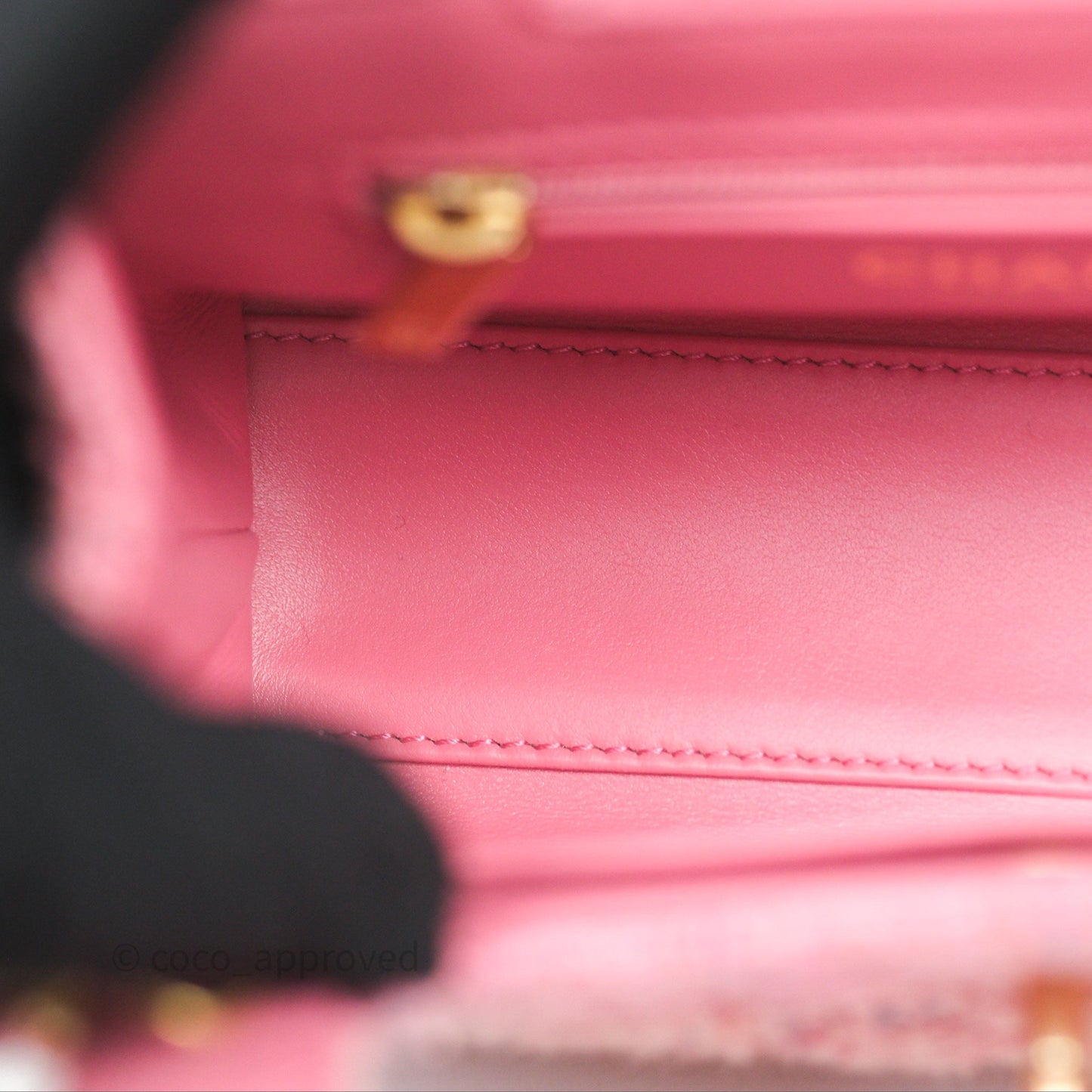 Chanel Kelly Bag Pink Tweed Aged Gold Hardware