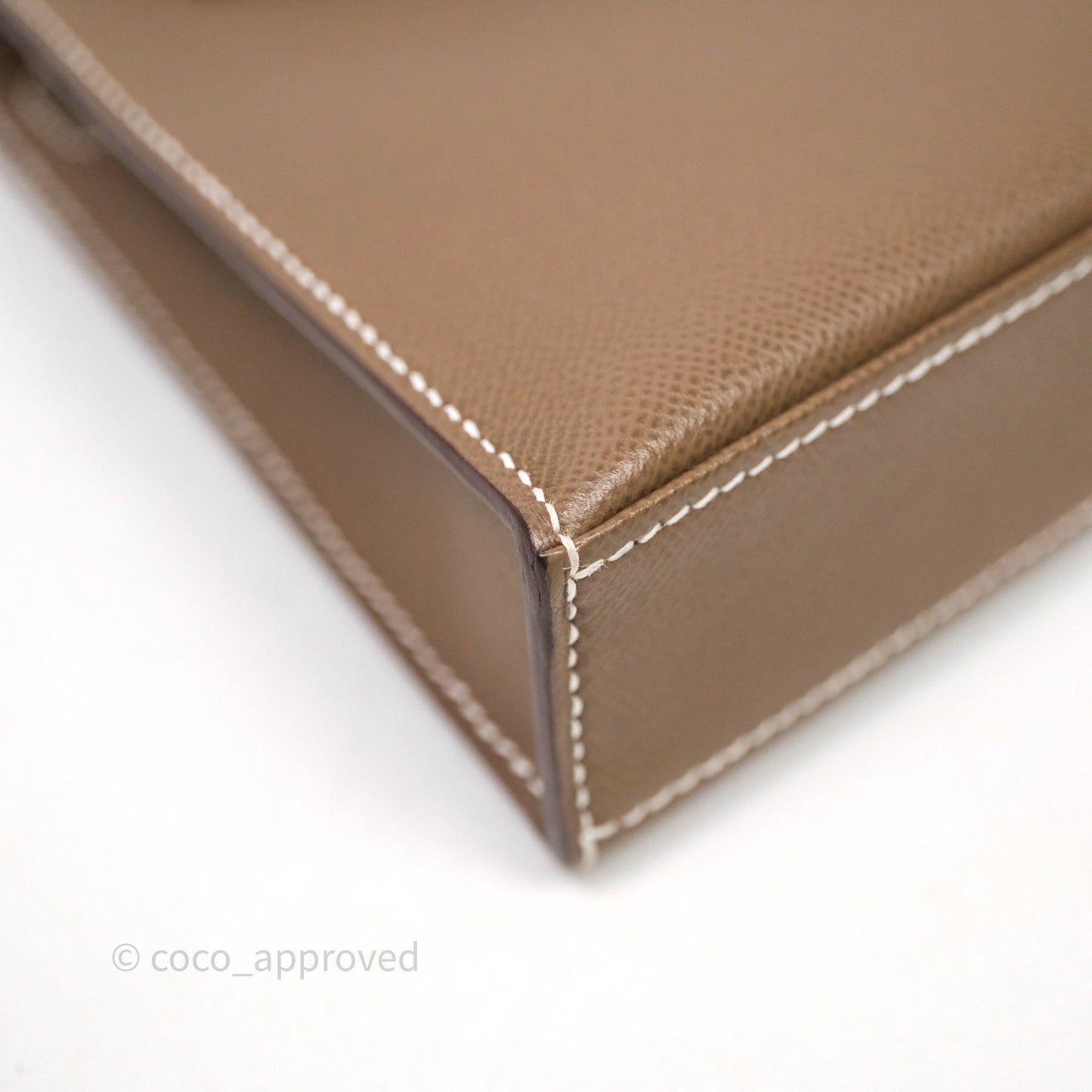 Hermes Kelly Elan Etoupe Madame Palladium Hardware