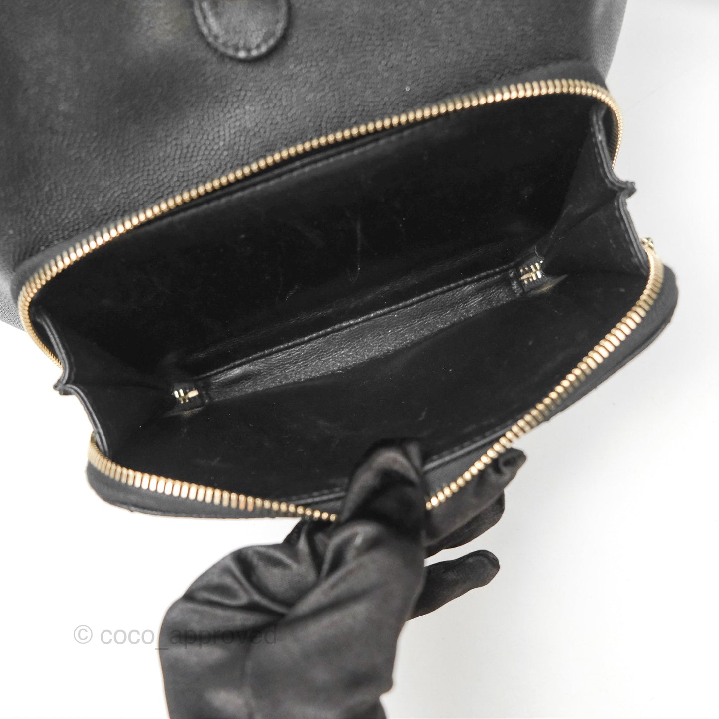 Chanel Quilted Business Affinity Backpack Black Caviar Gold Hardware