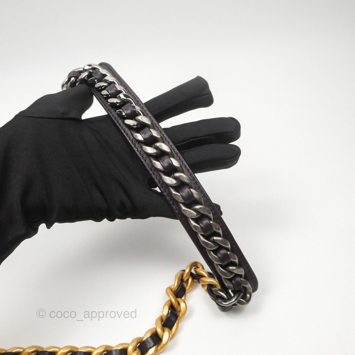 Chanel 19 Medium Dark Brown Mixed Hardware
