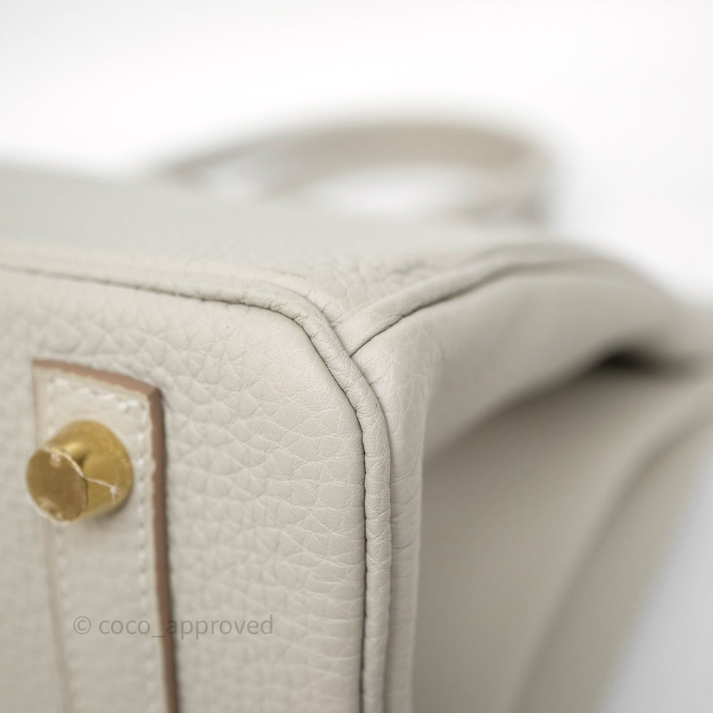 Hermès Birkin 30 Retourne Gris Perle 80 Togo Gold Hardware