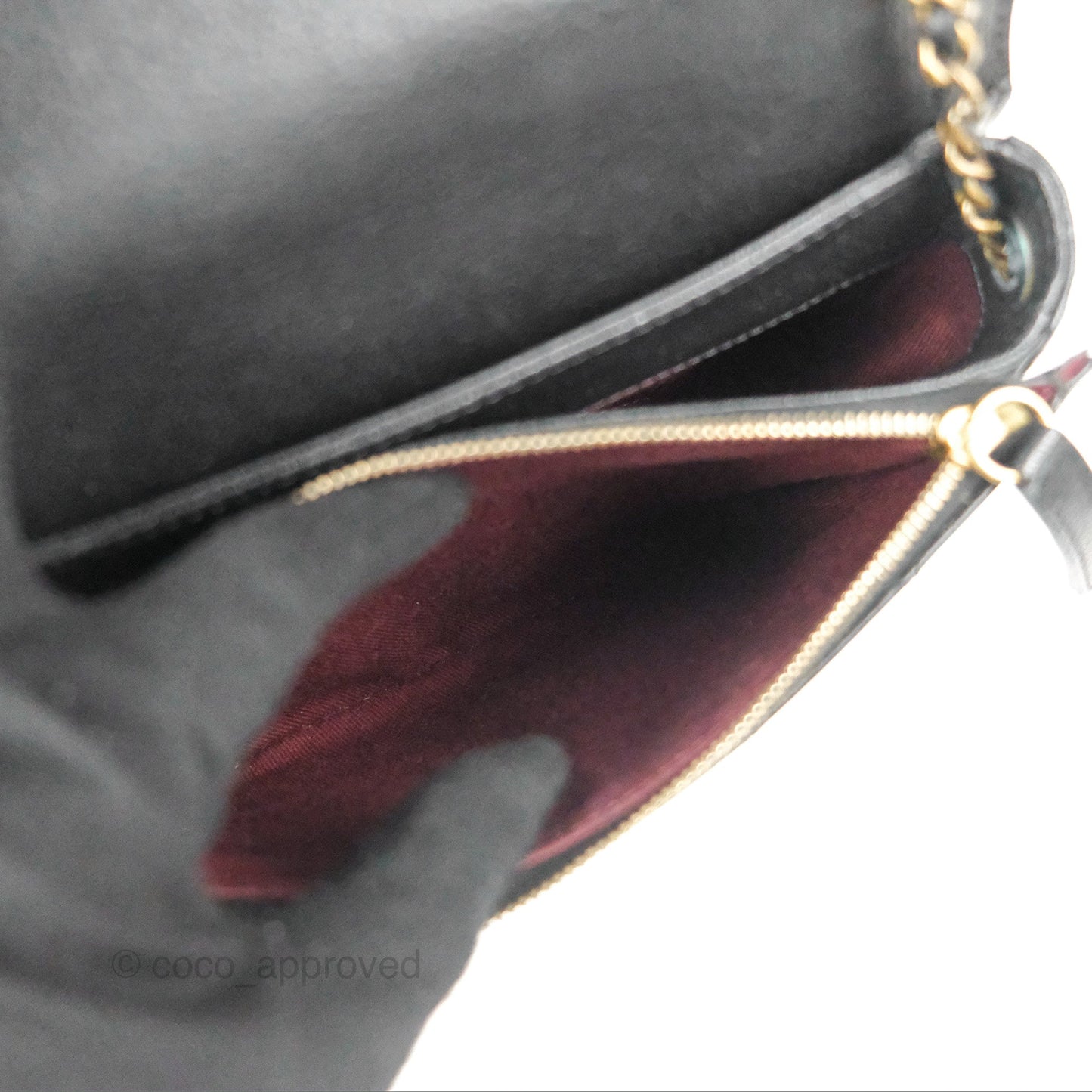Chanel Small Coco Curve Flap Black Goatskin Antique Gold Hardware
