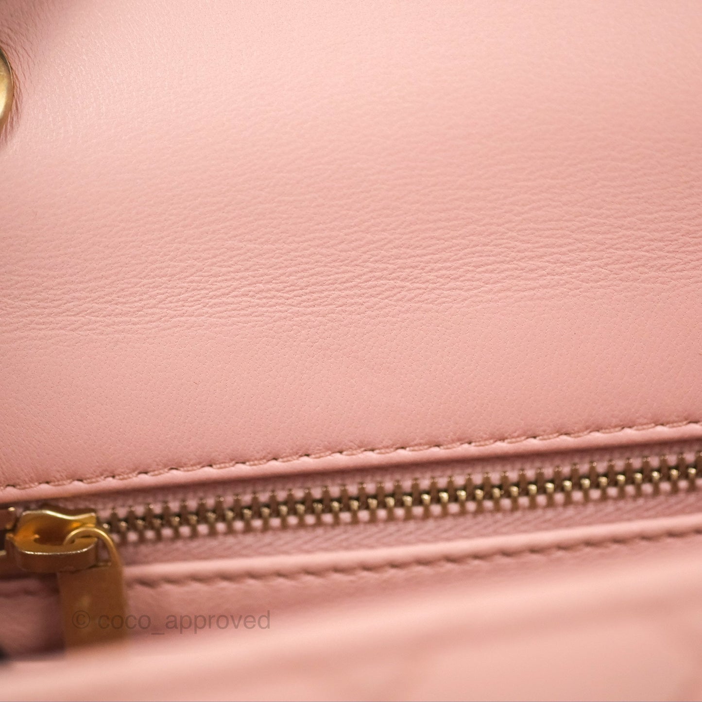 Chanel Quilted Mini Square Flap with Camellia Adjustable Chain Pink Clair Lambskin 23S
