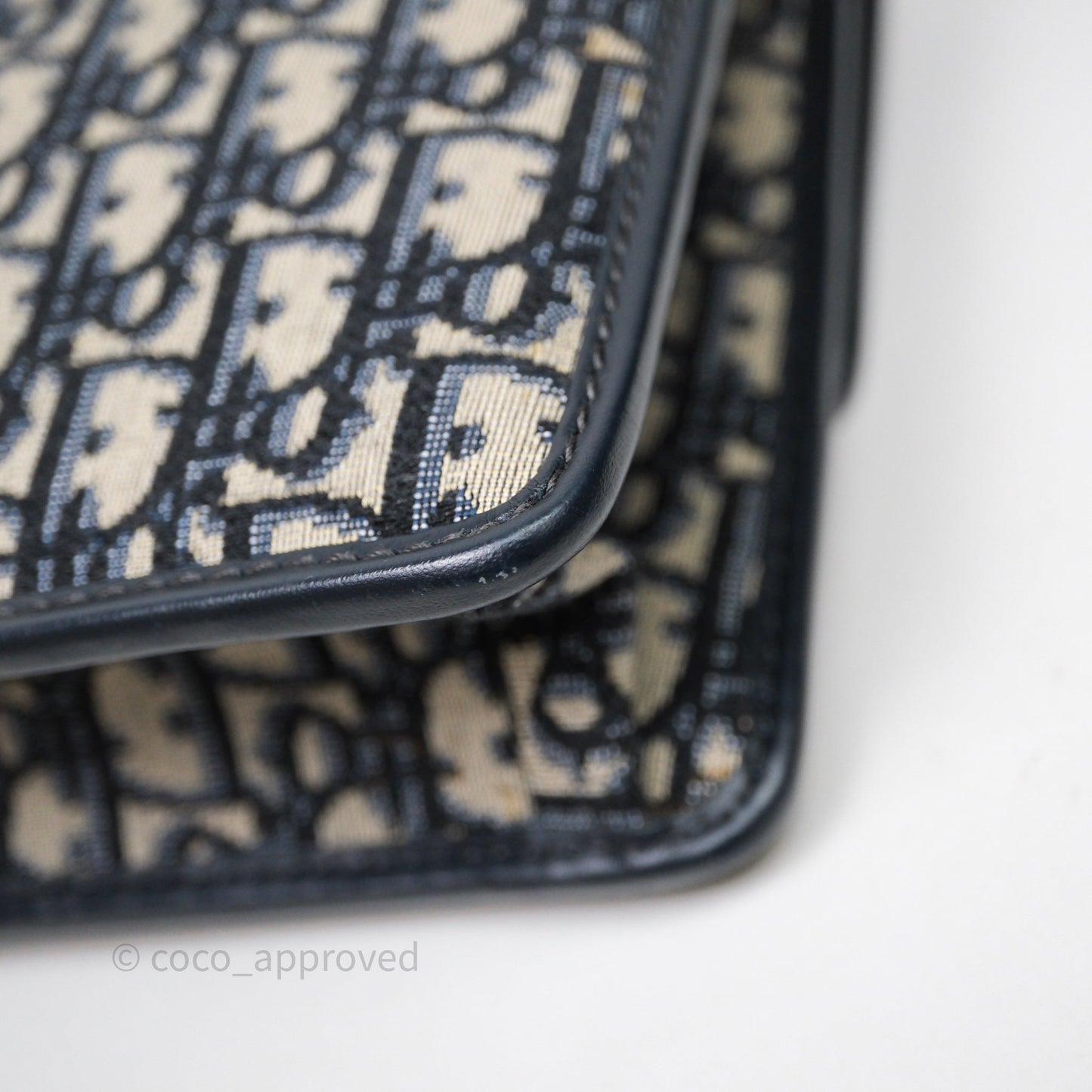 Christian Dior Small 30 Montaigne Bag Blue Dior Oblique Jacquard