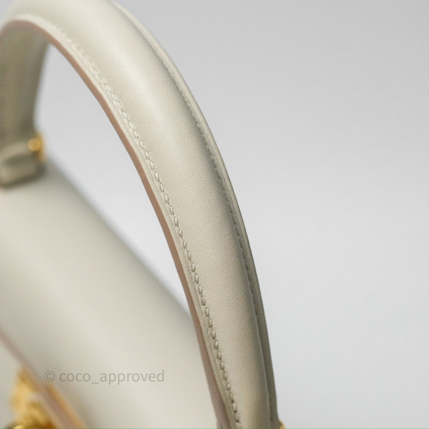 Hermès Retourne Swift Kelly 25 Gris Perle 80 Gold Hardware