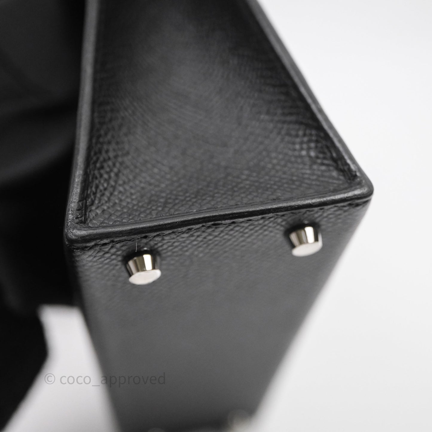 Hermès Mini Kelly Black Noir 89 Epsom Palladium Hardware
