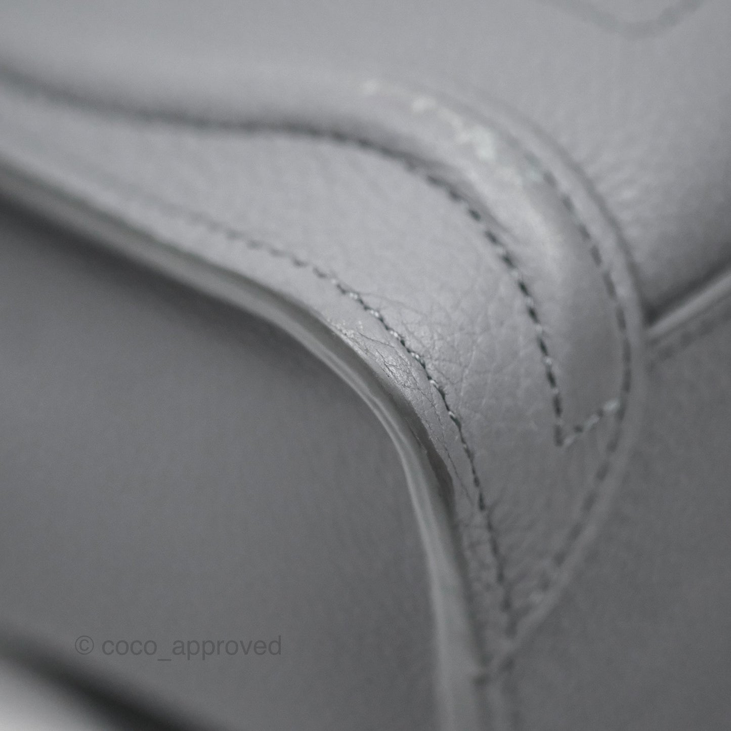 Celine Nano Luggage Bag Grey Drummed Calfskin