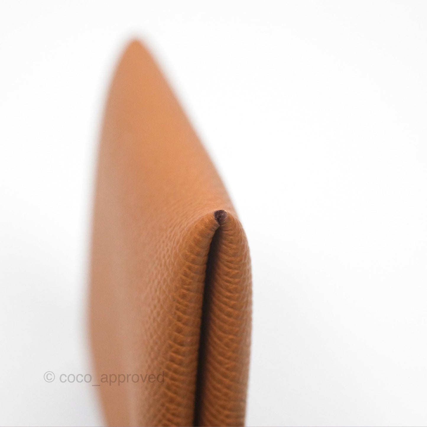 Hermès Calvi Card Holder Gold Epsom