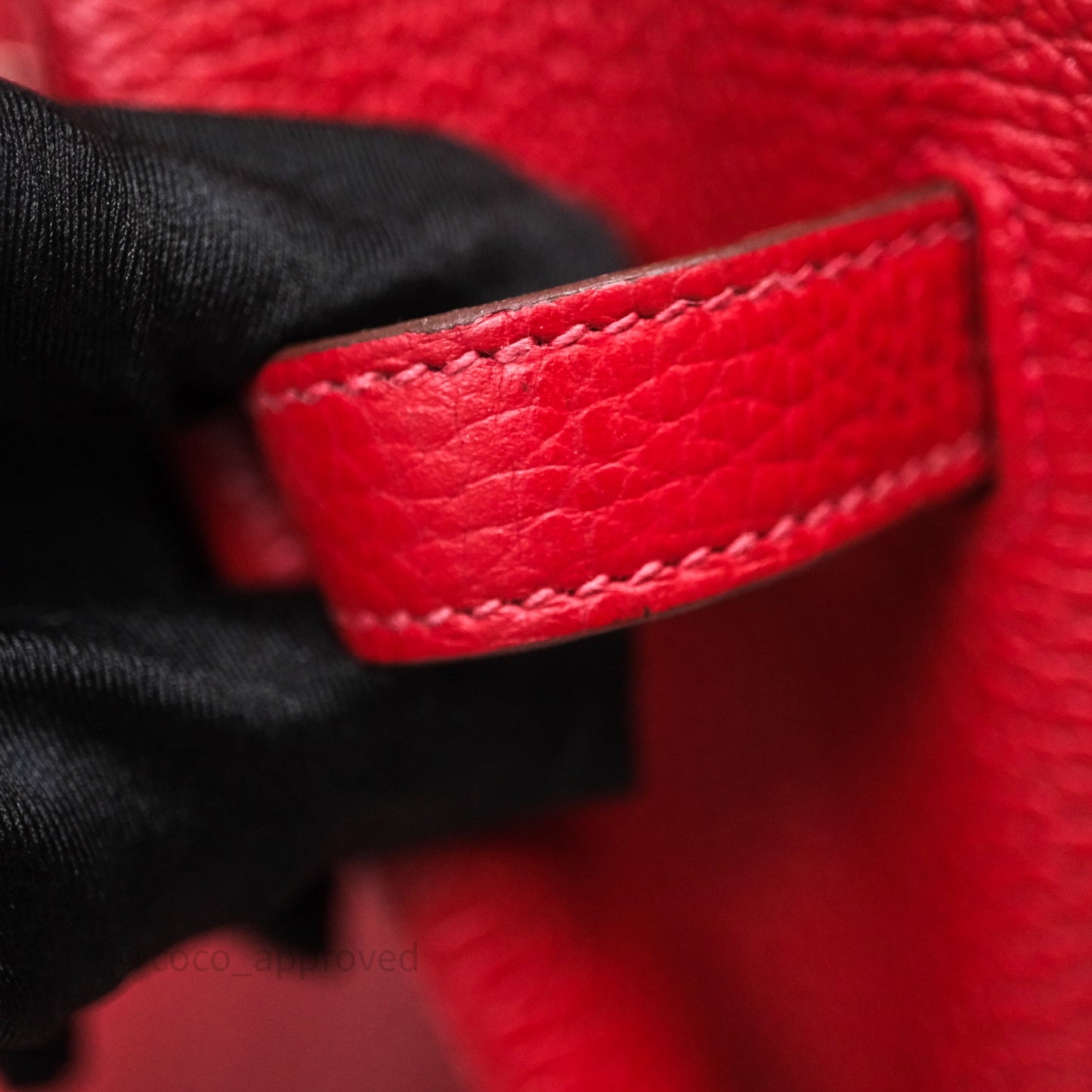 Hermes Birkin 35 Rouge Casaque Clemence Palladium Hardware
