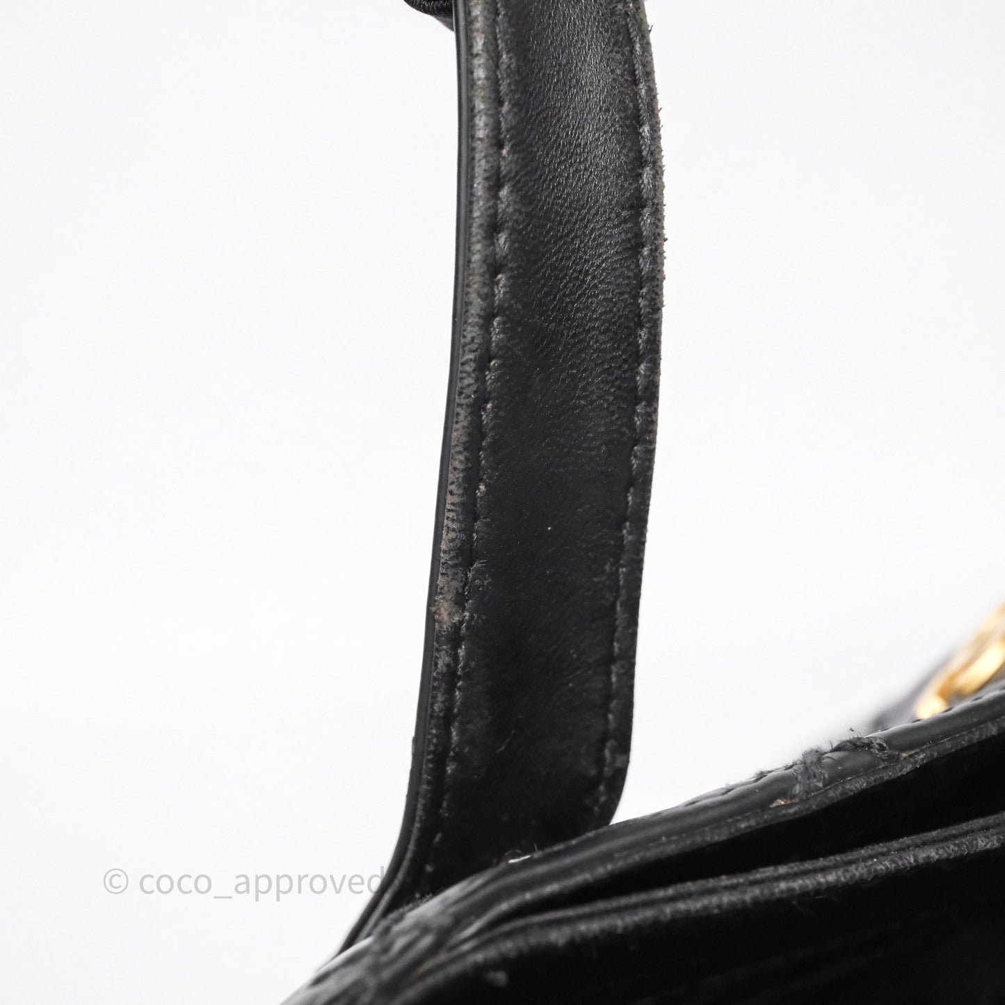 Chanel Vintage Quilted CC Tote Bag Matte Black Calfskin Gold Hardware