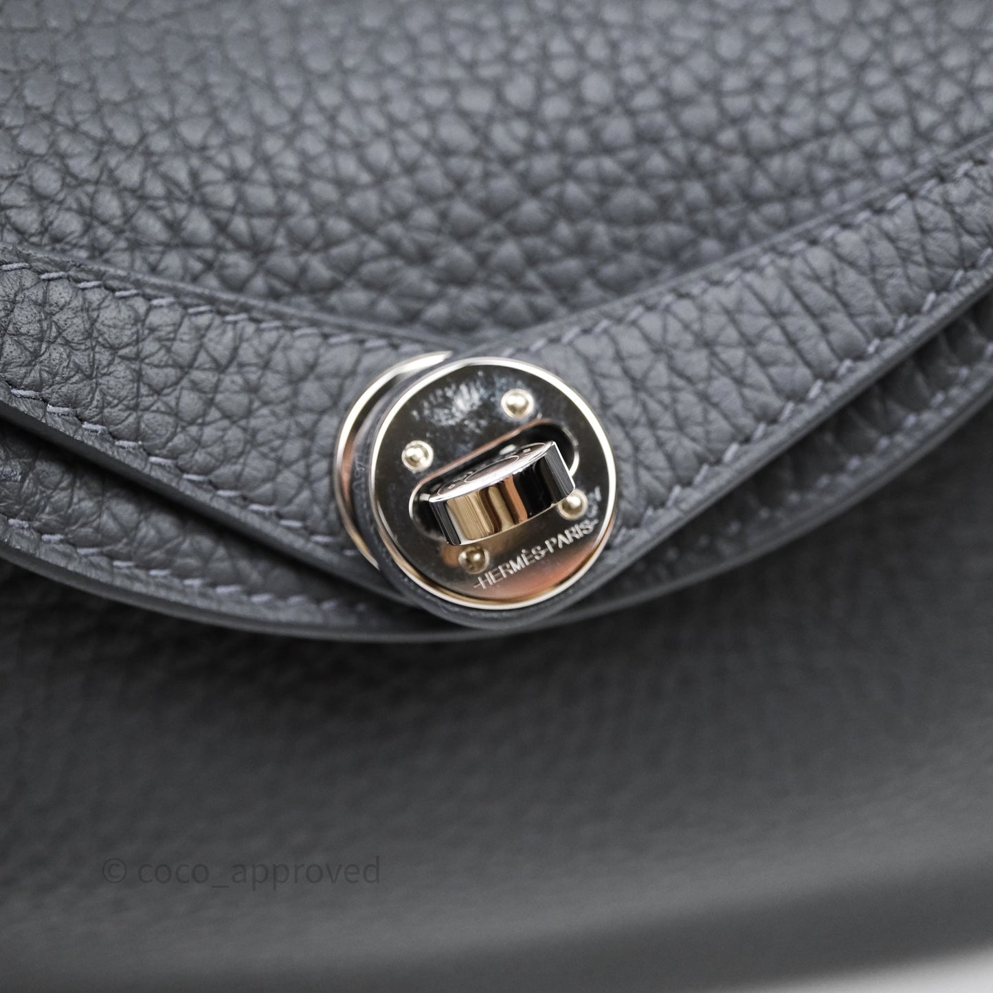 Hermès Mini Lindy II 85 Ardoise Clemence Palladium Hardware
