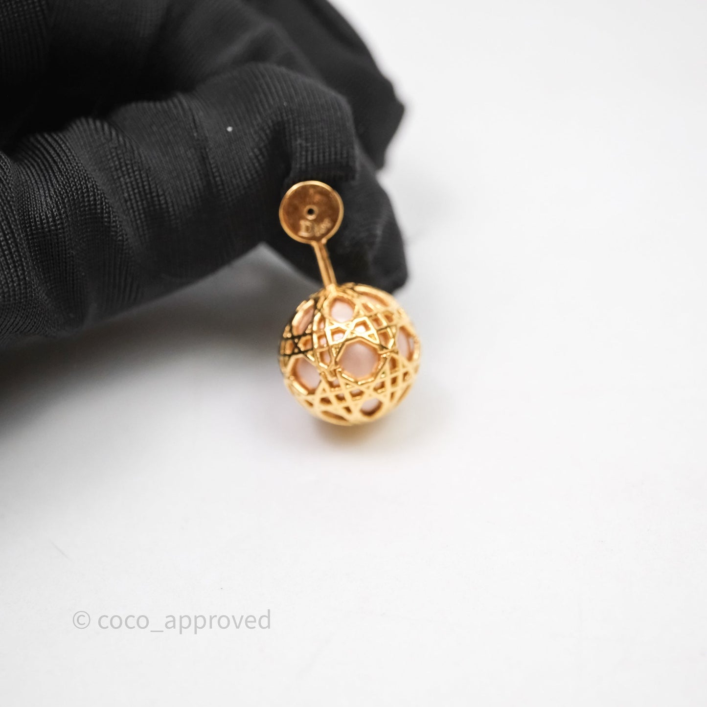 Dior Pink Pearl Secret Cannage Mise En Dior Tribales Earrings