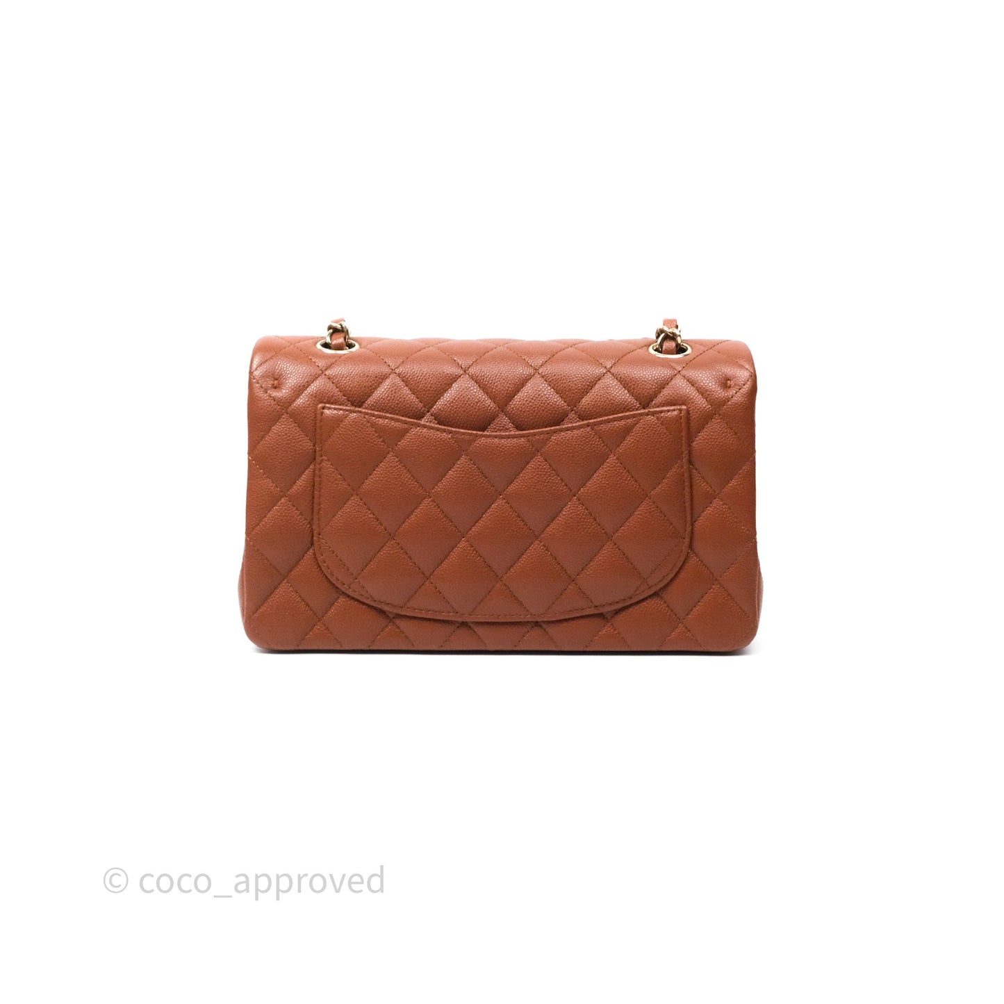 Chanel Small S/M Classic Flap Quilted Brown Caviar Gold Hardware