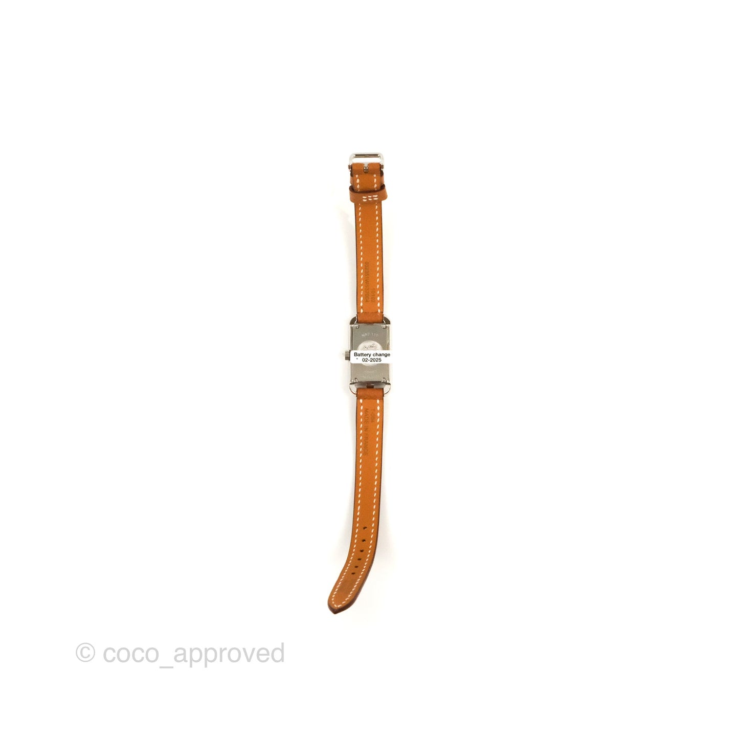 Hermès Nantucket Watch PM Gold Chesnut Epsom Palladium Hardware