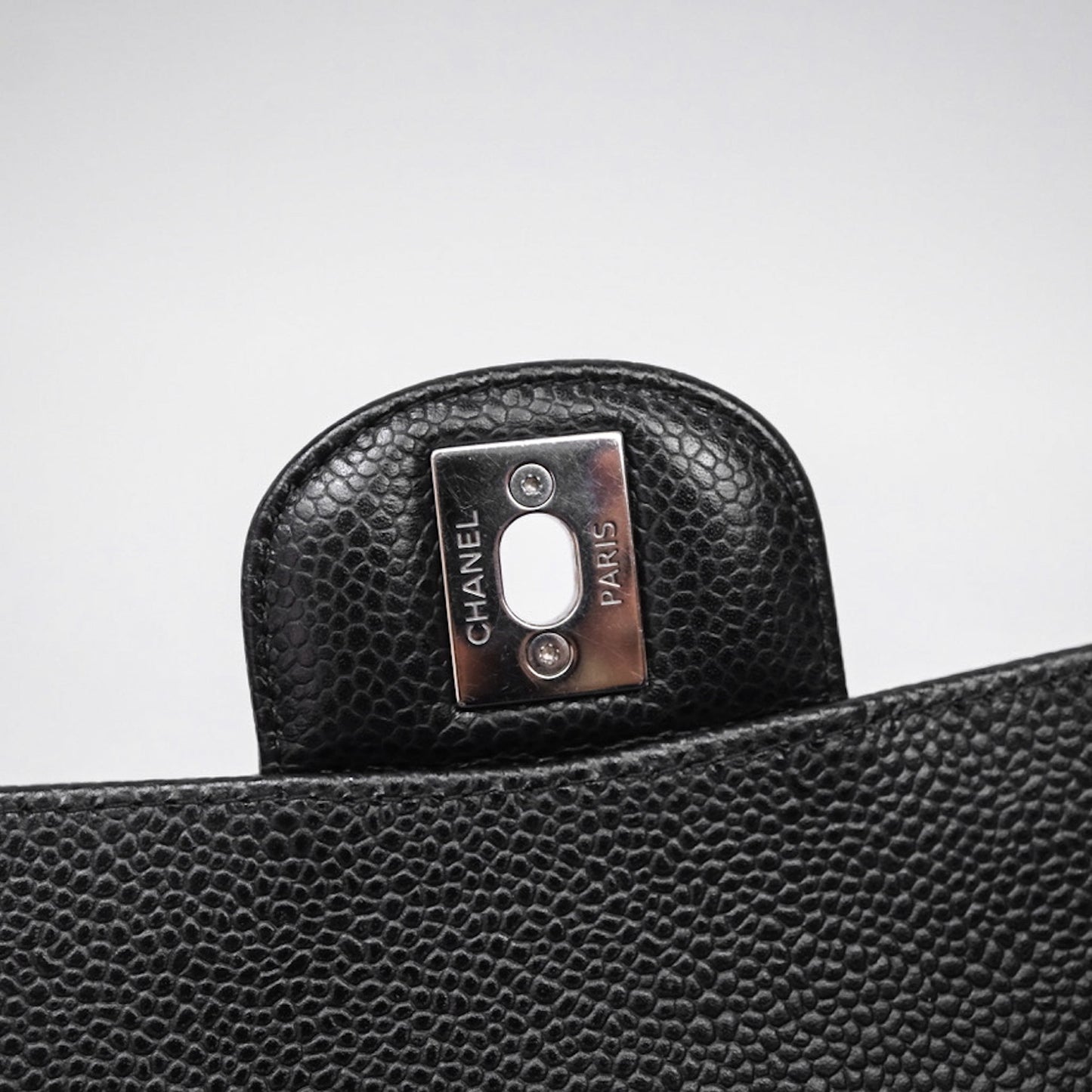 Chanel Small Classic Flap Quilted Black Caviar Silver Hardware