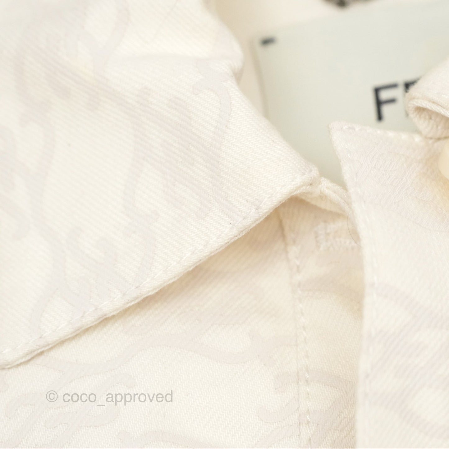 Fendi White Denim Jacket Size 36