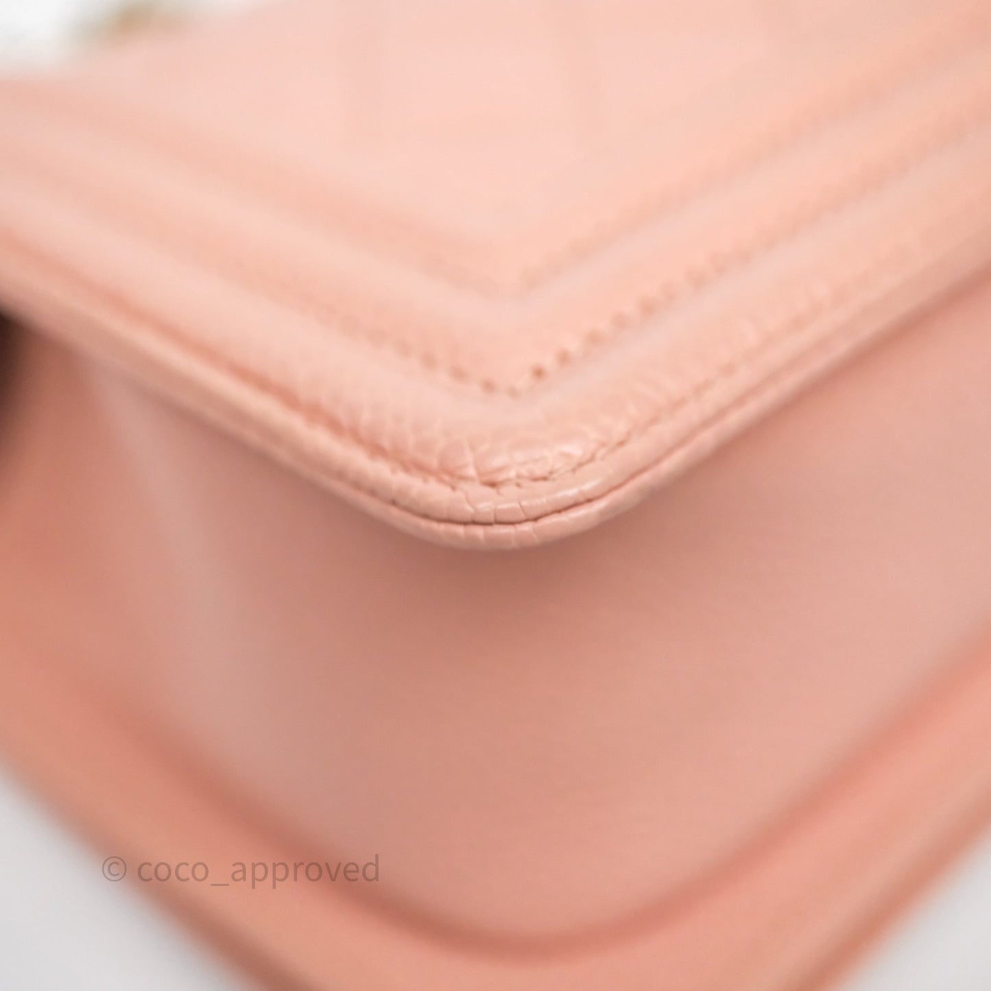 Chanel Small Boy Quilted Pink Caviar Gold Hardware