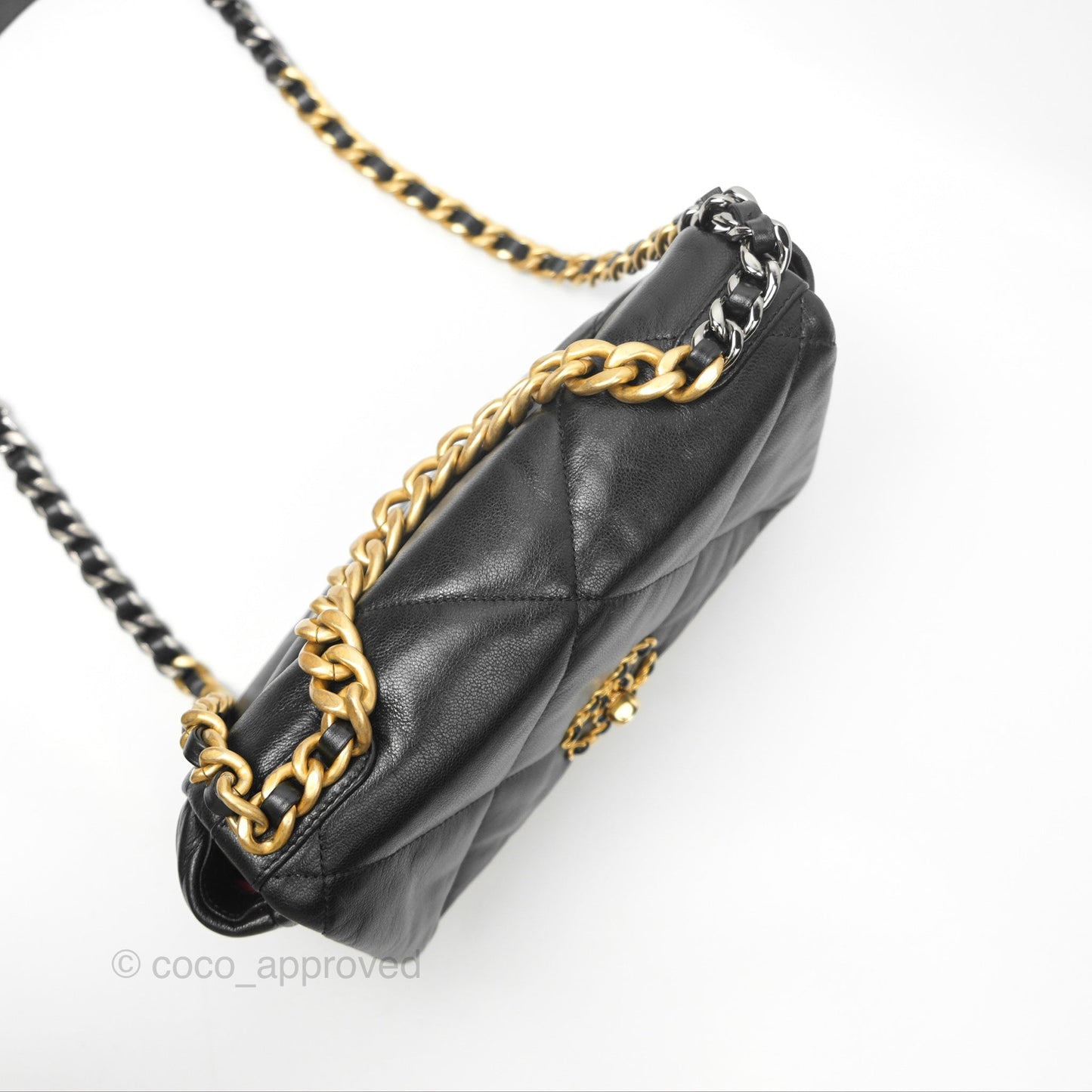 Chanel 19 Small Black Goatskin Mixed Hardware