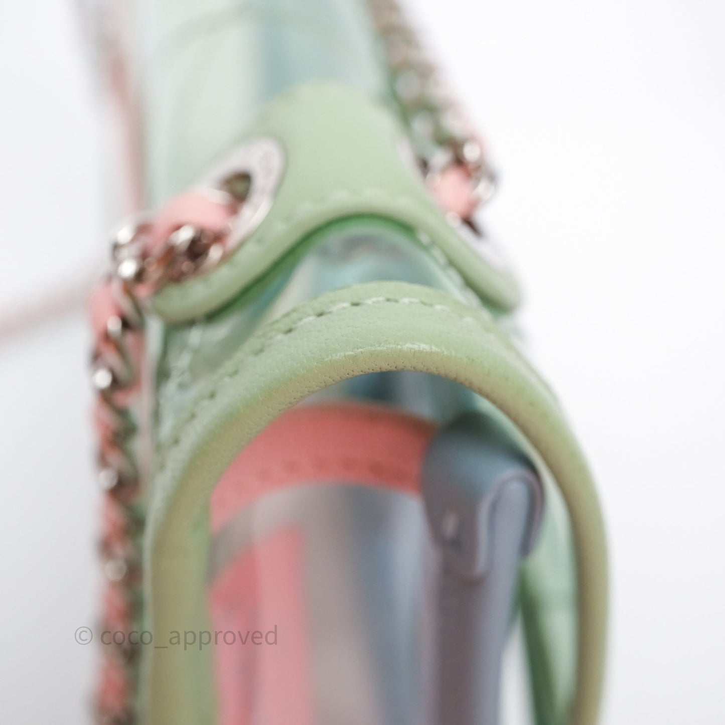 Chanel Coco Splash PVC Mini Flap Bag Blue/Green/Pink Silver Hardware