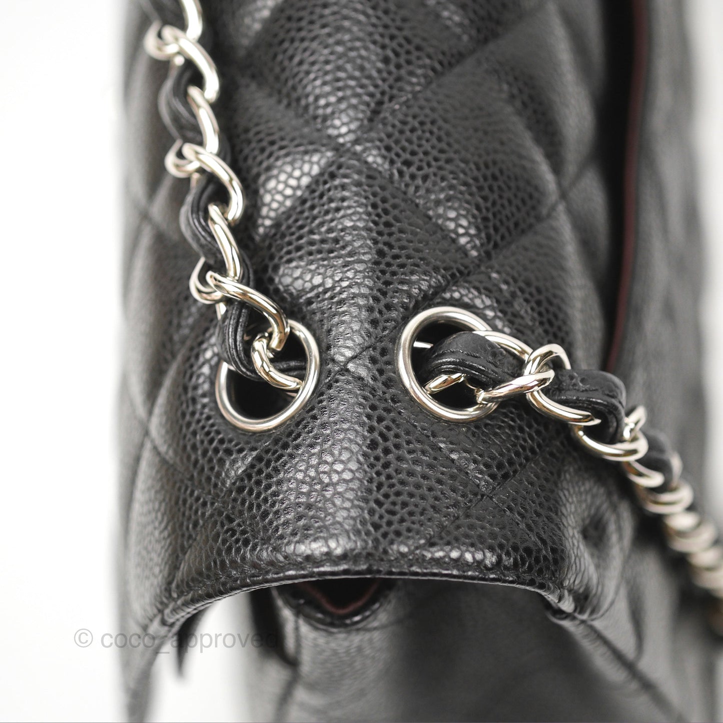 Chanel Jumbo Double Flap Black Caviar Silver Hardware⁣⁣
