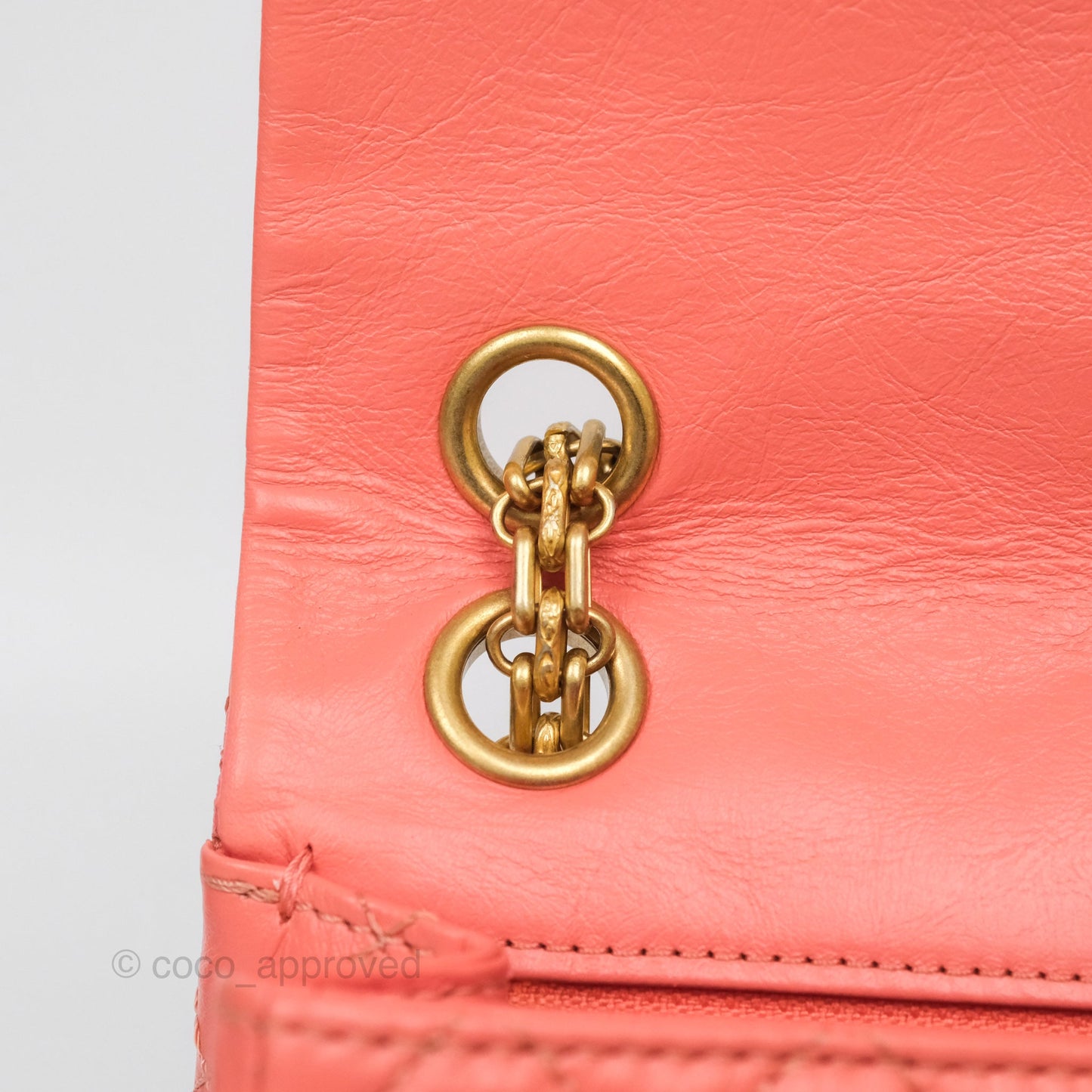 Chanel Mini Reissue 224 Pink Aged Calfskin Aged Gold Hardware
