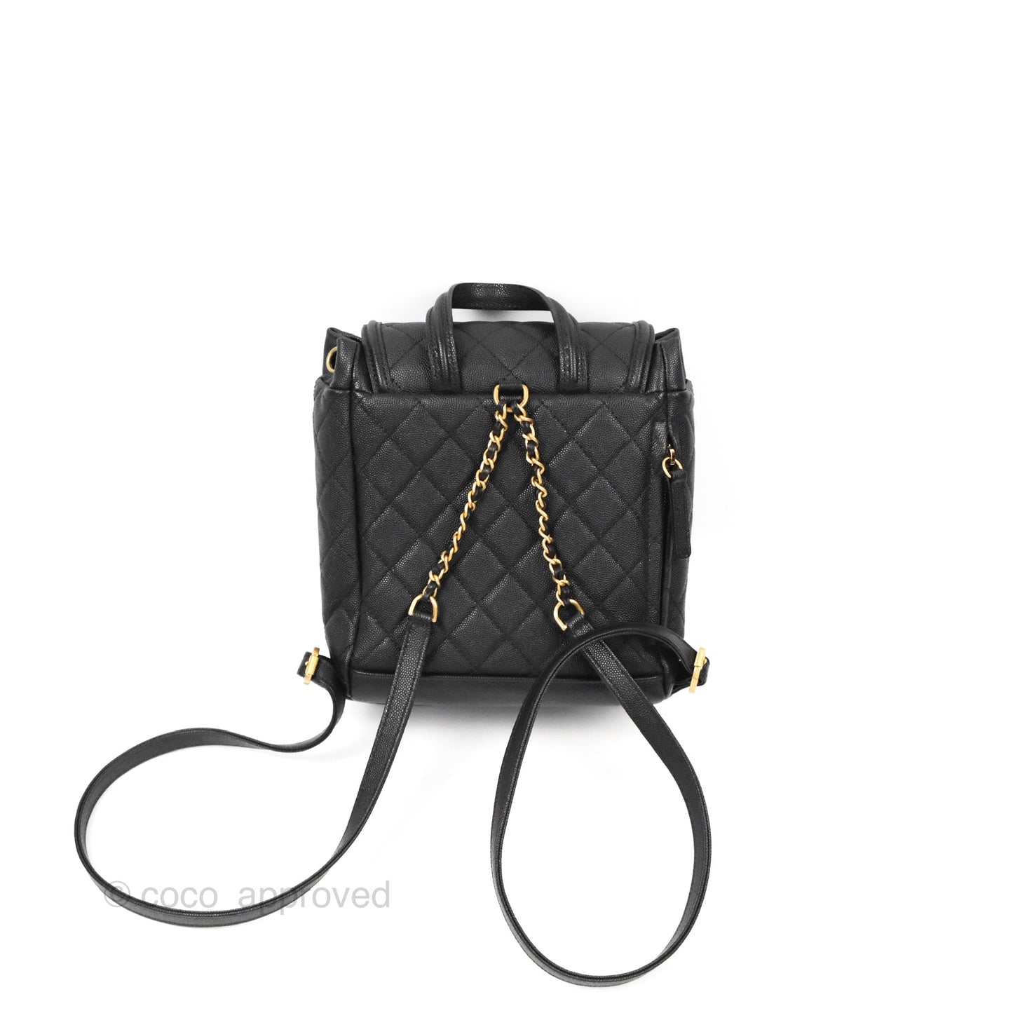 Chanel Small Quilted Filigree Backpack Black Caviar