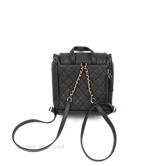 Chanel Small Quilted Filigree Backpack Black Caviar