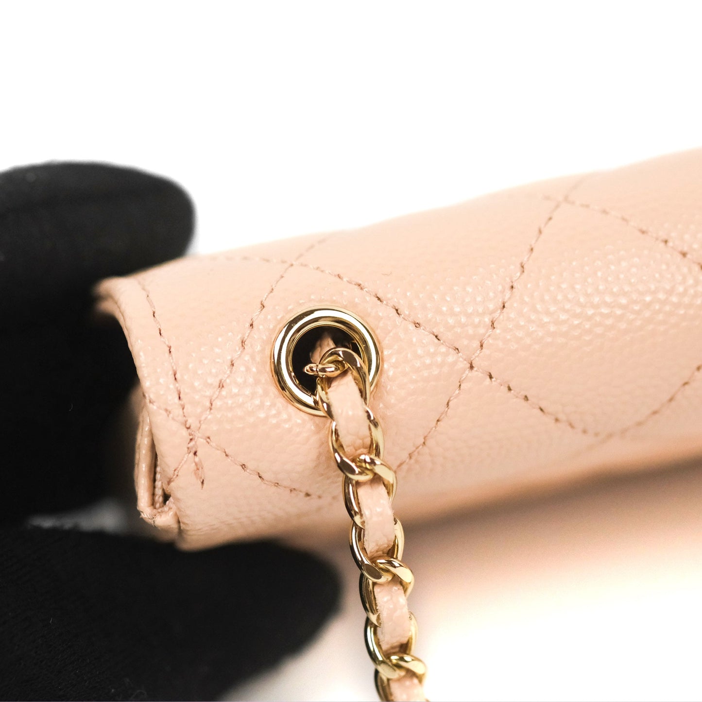 Chanel Classic Quilted Belt Bag Light Pink Caviar Gold Hardware