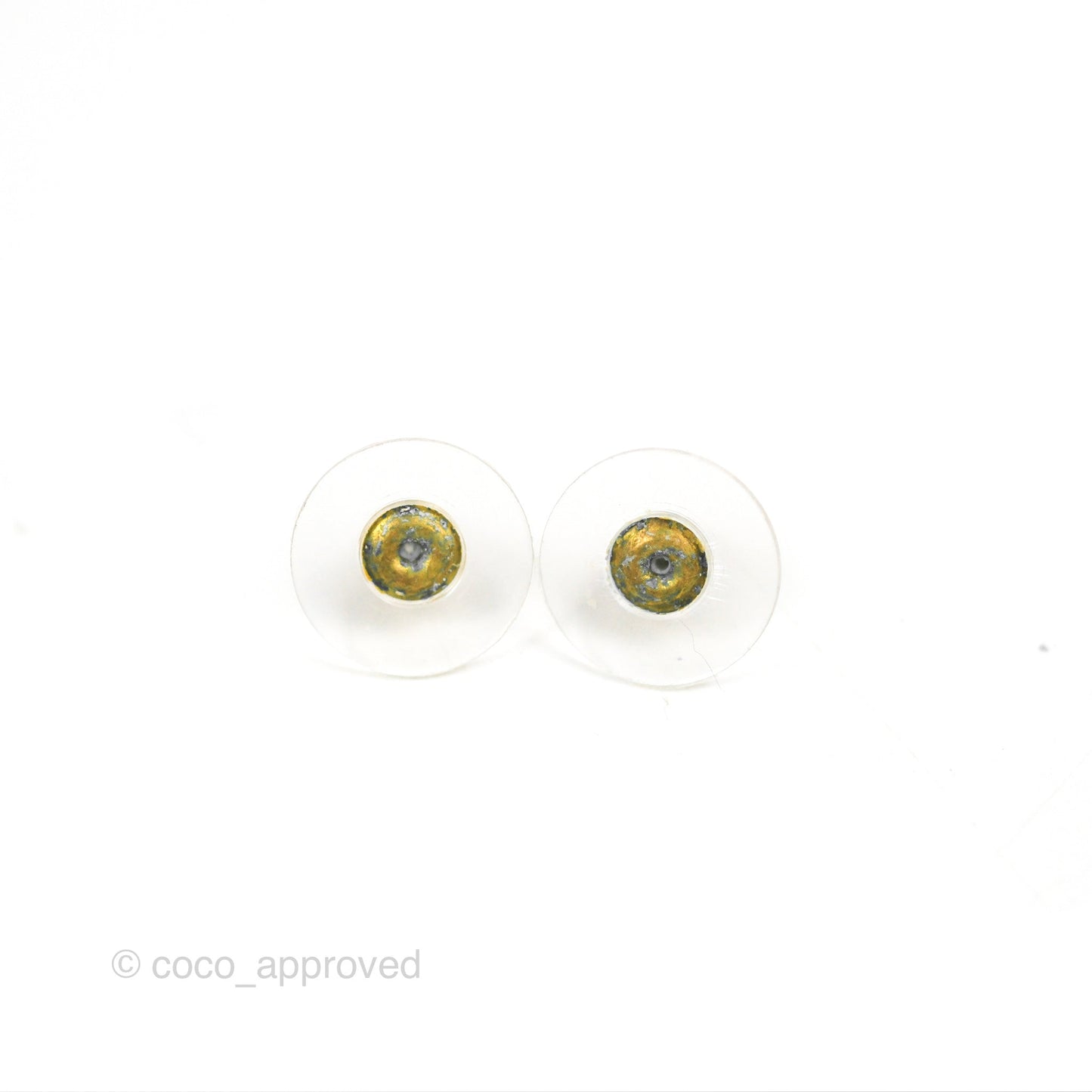 Chanel CC Coco Crystal Earrings Ear Cuff Gold Tone 22P