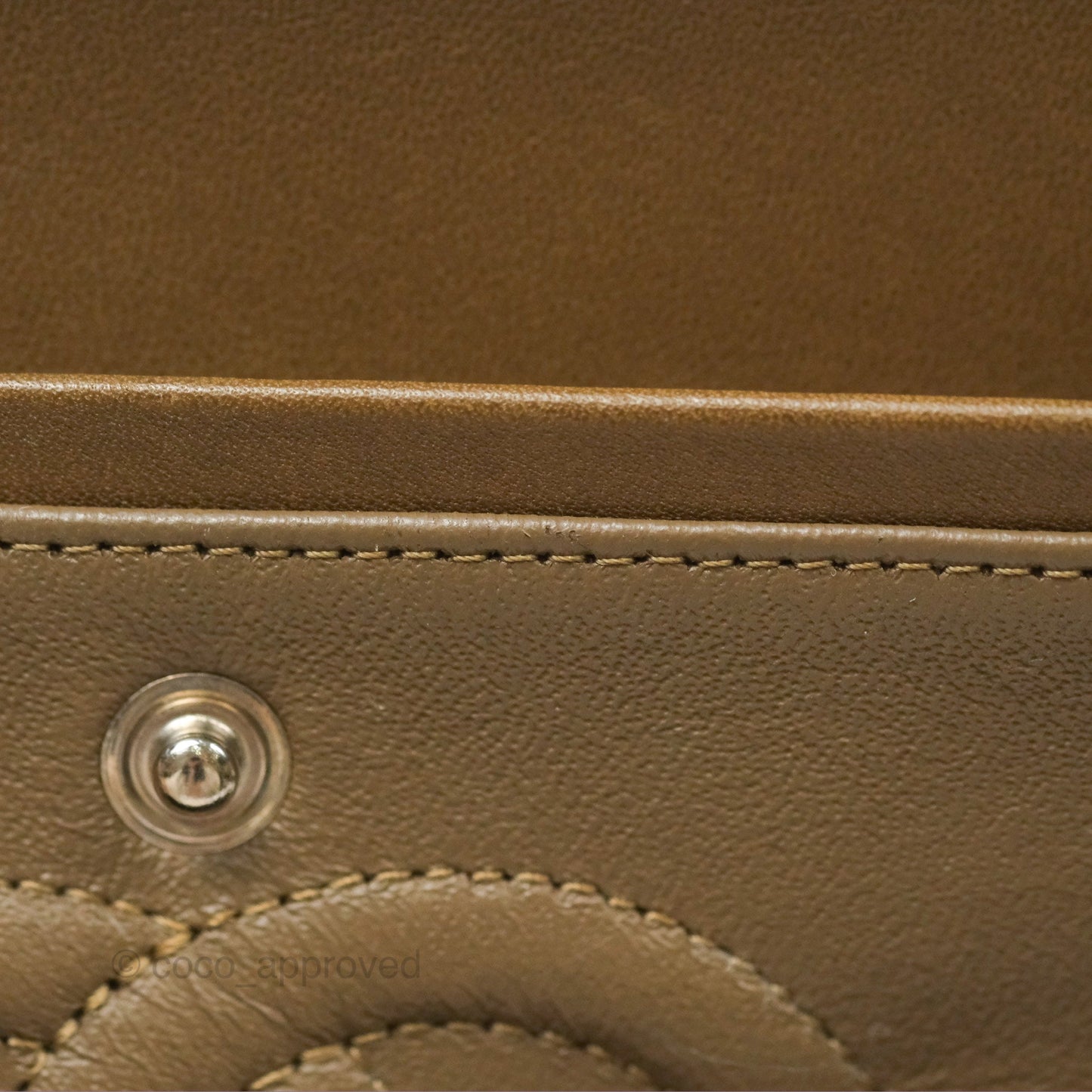 Chanel Classic M/L Medium Flap Quilted Brown Patent Silver Hardware