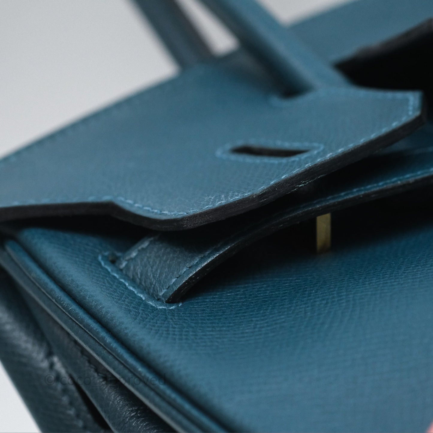 Hermès Birkin 30 Retourne Bleu de Prusse 7P Epsom Gold Hardware