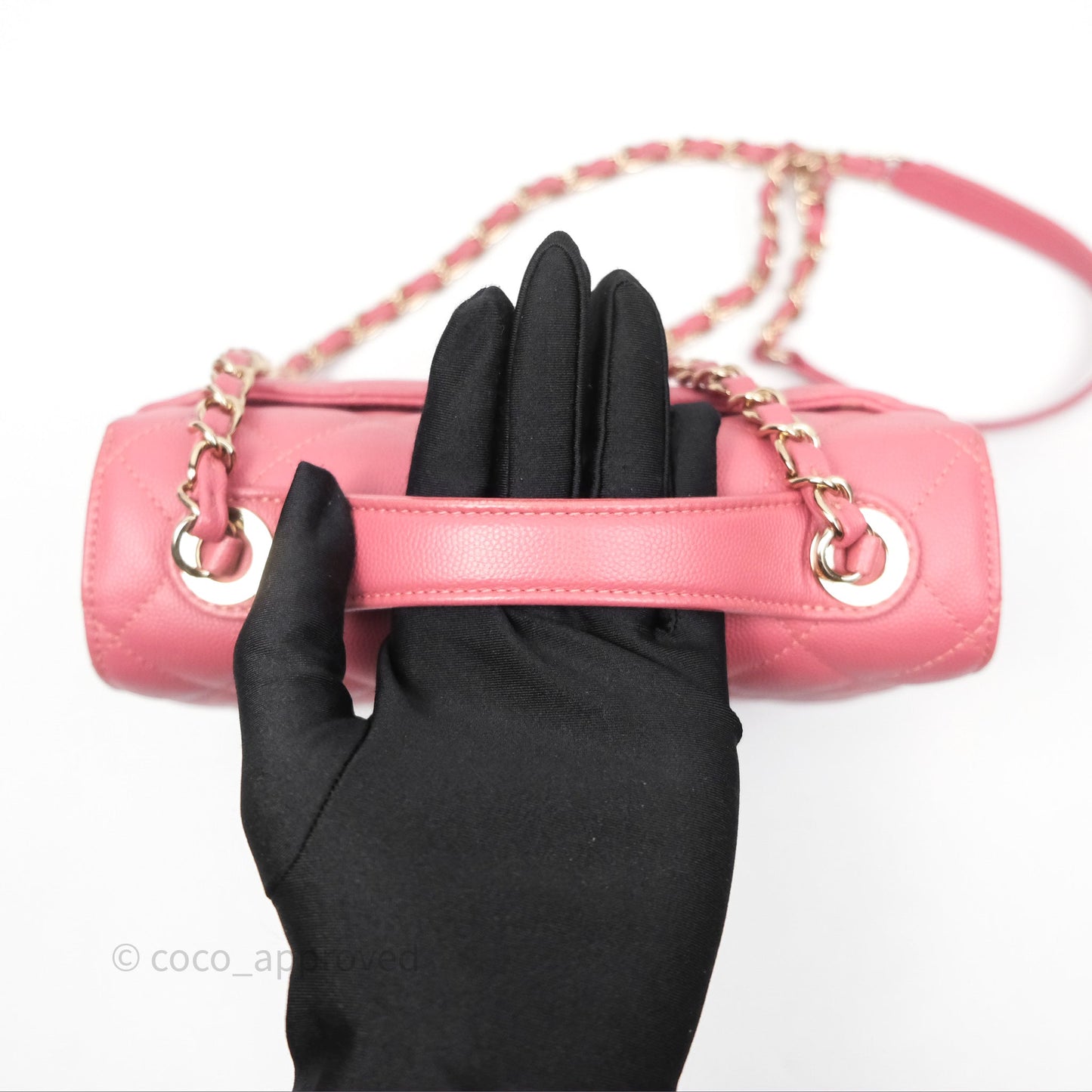 Chanel Quilted Medium Business Affinity Flap Rose Pink Caviar Gold Hardware