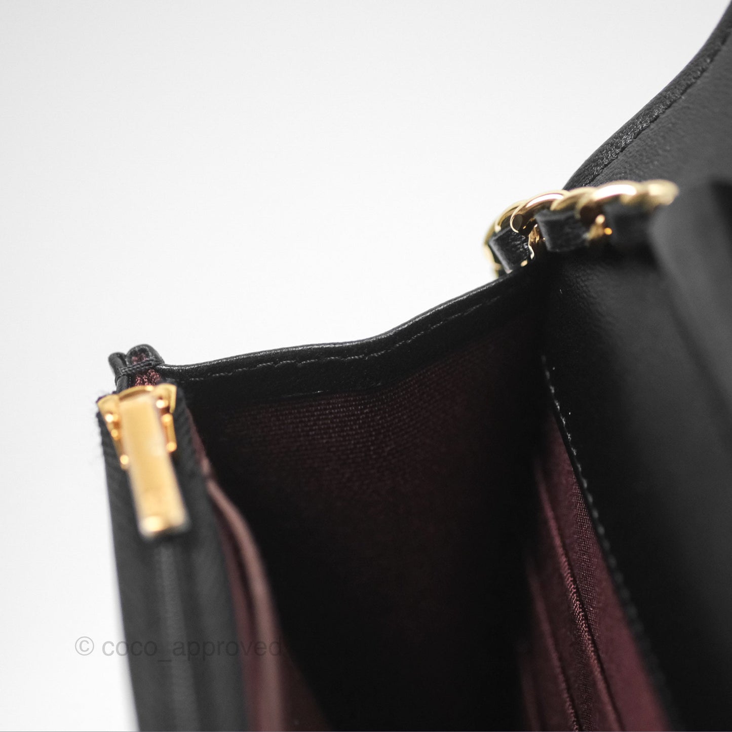 Chanel Quilted Classic Wallet on Chain WOC Black Lambskin Gold Hardware